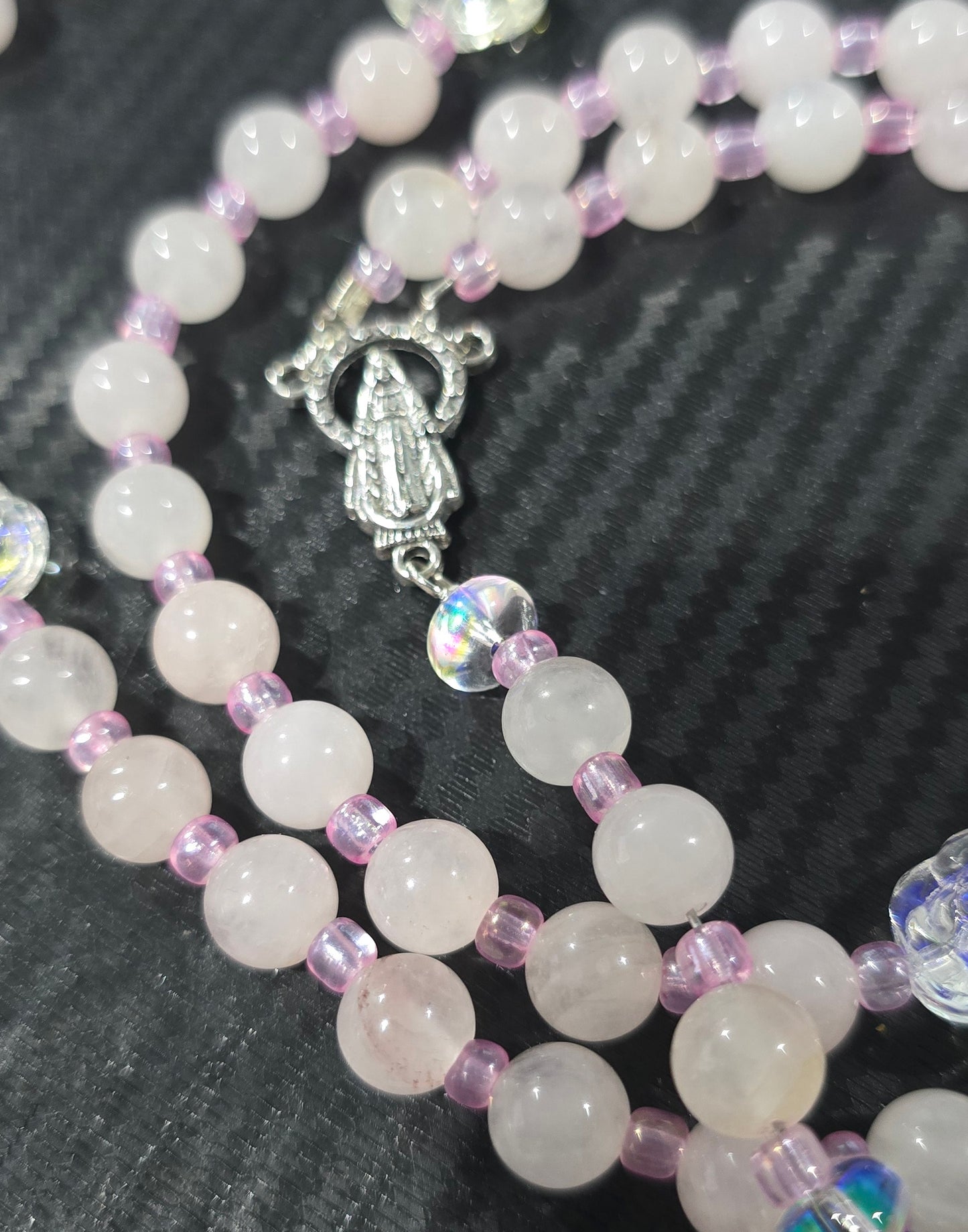 Rose Quartz Rosary Beads 8mm – Hand Strung Natural Stone Jewelry