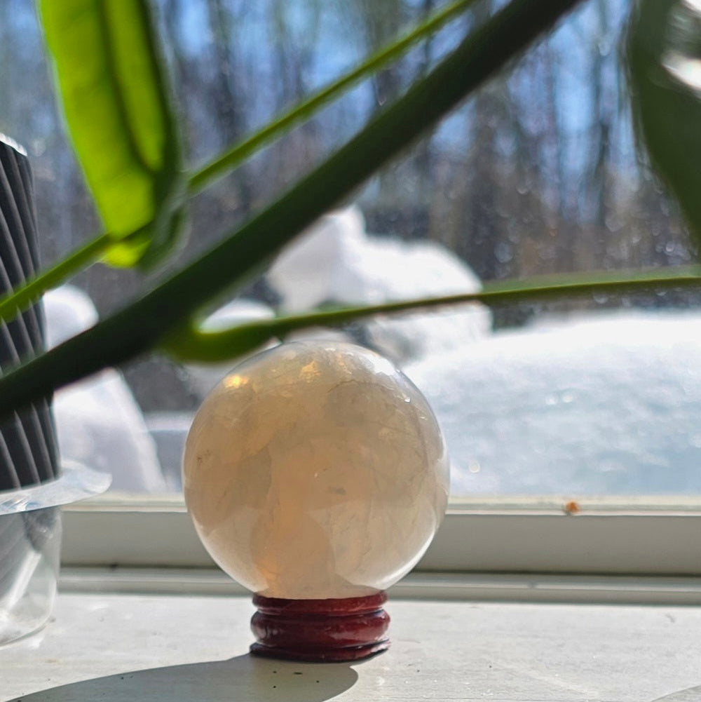 Blue Rose Quartz Sphere – Natural Mineral Specimen