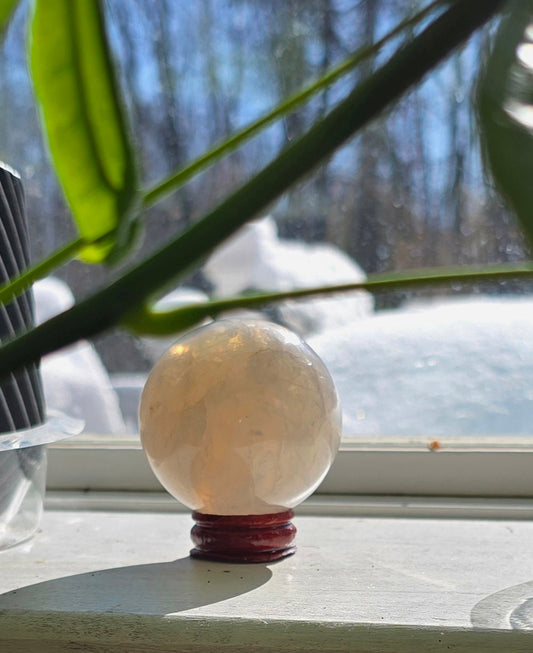 Blue Rose Quartz Sphere – Polished Natural Quartz Crystal Ball