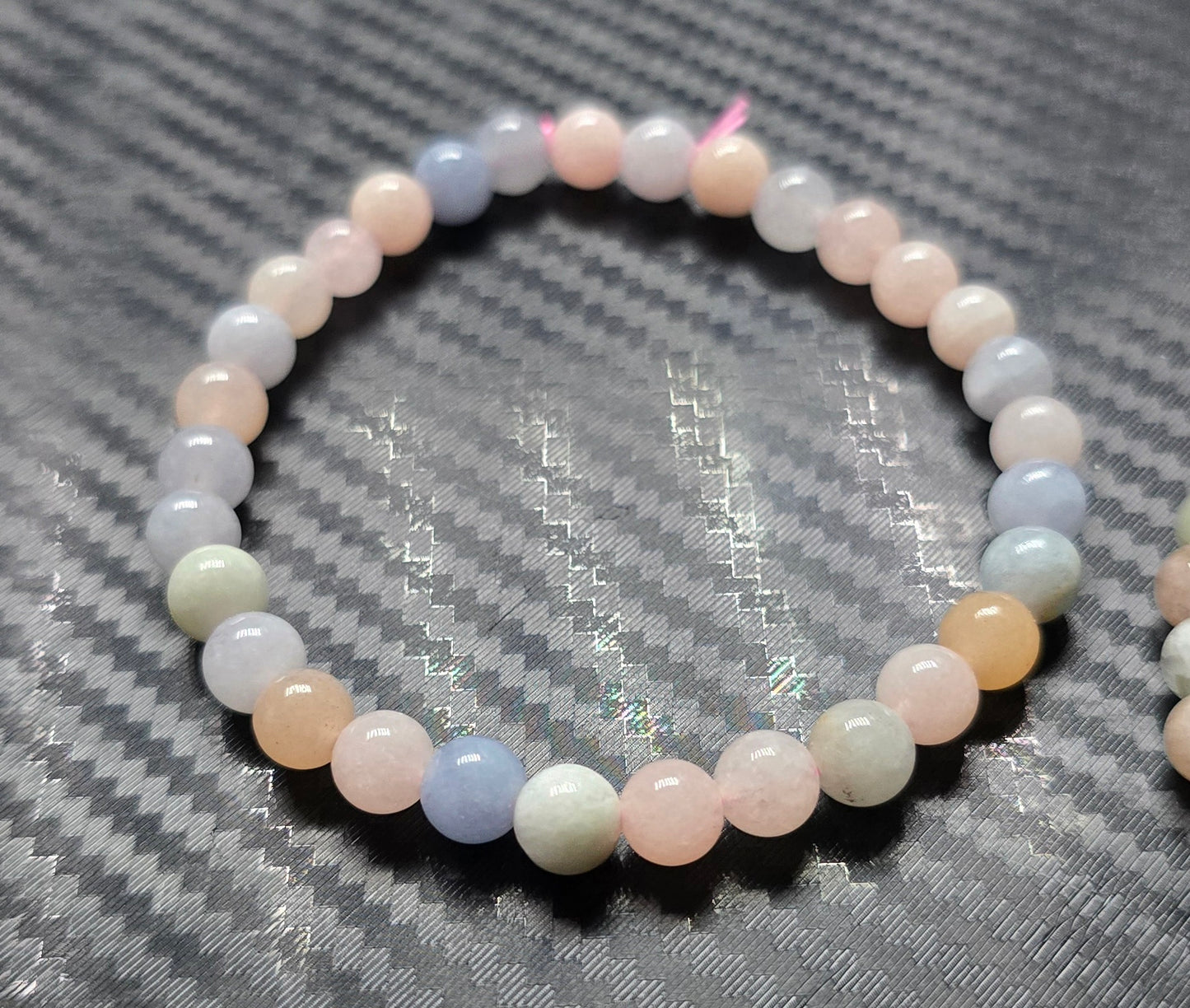 Morganite & Aquamarine 6mm Beaded Bracelet – Natural Stone Jewelry