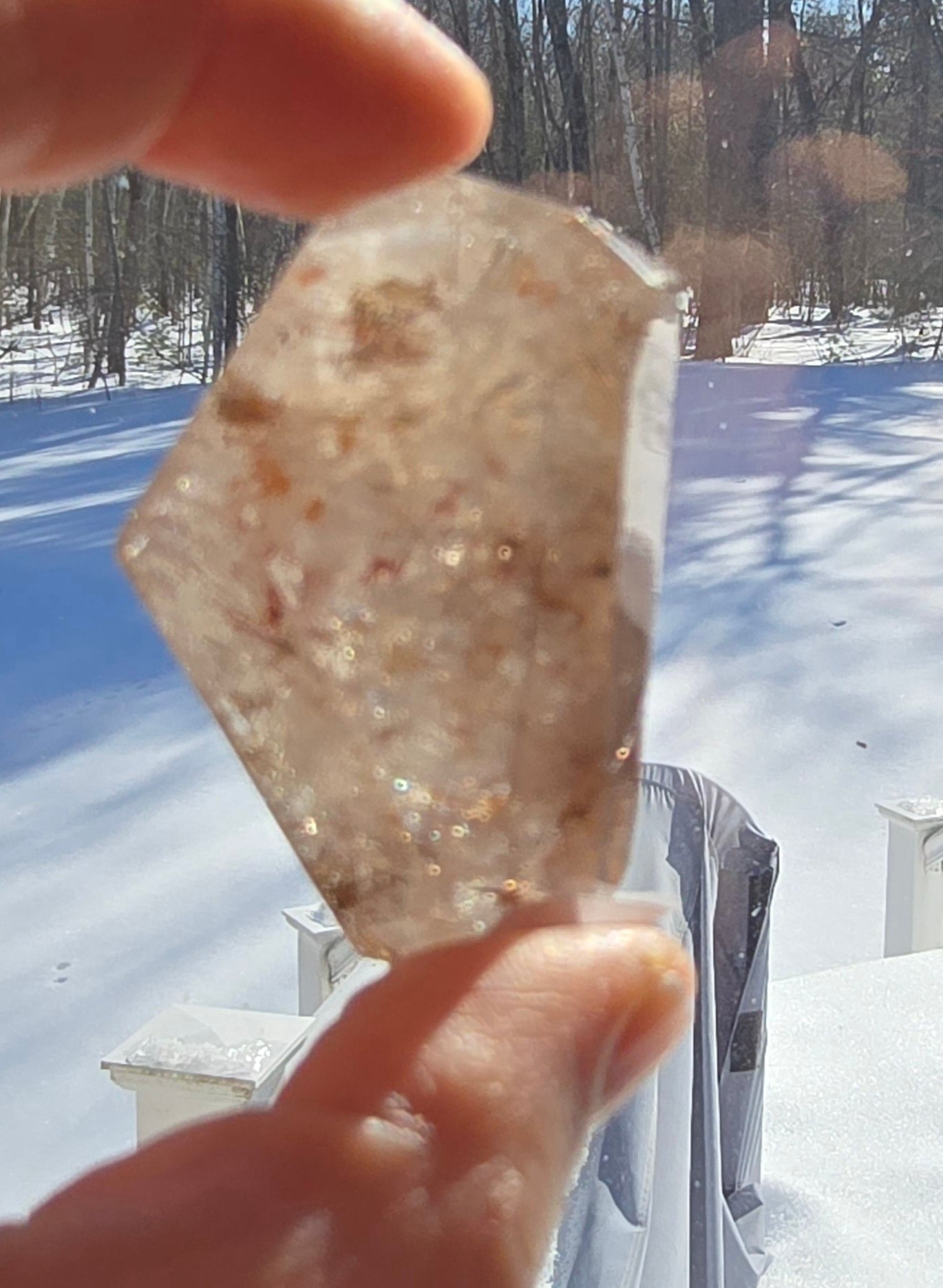 Polished Copper Rutilated Quartz Free-Form – Natural Mineral Specimen