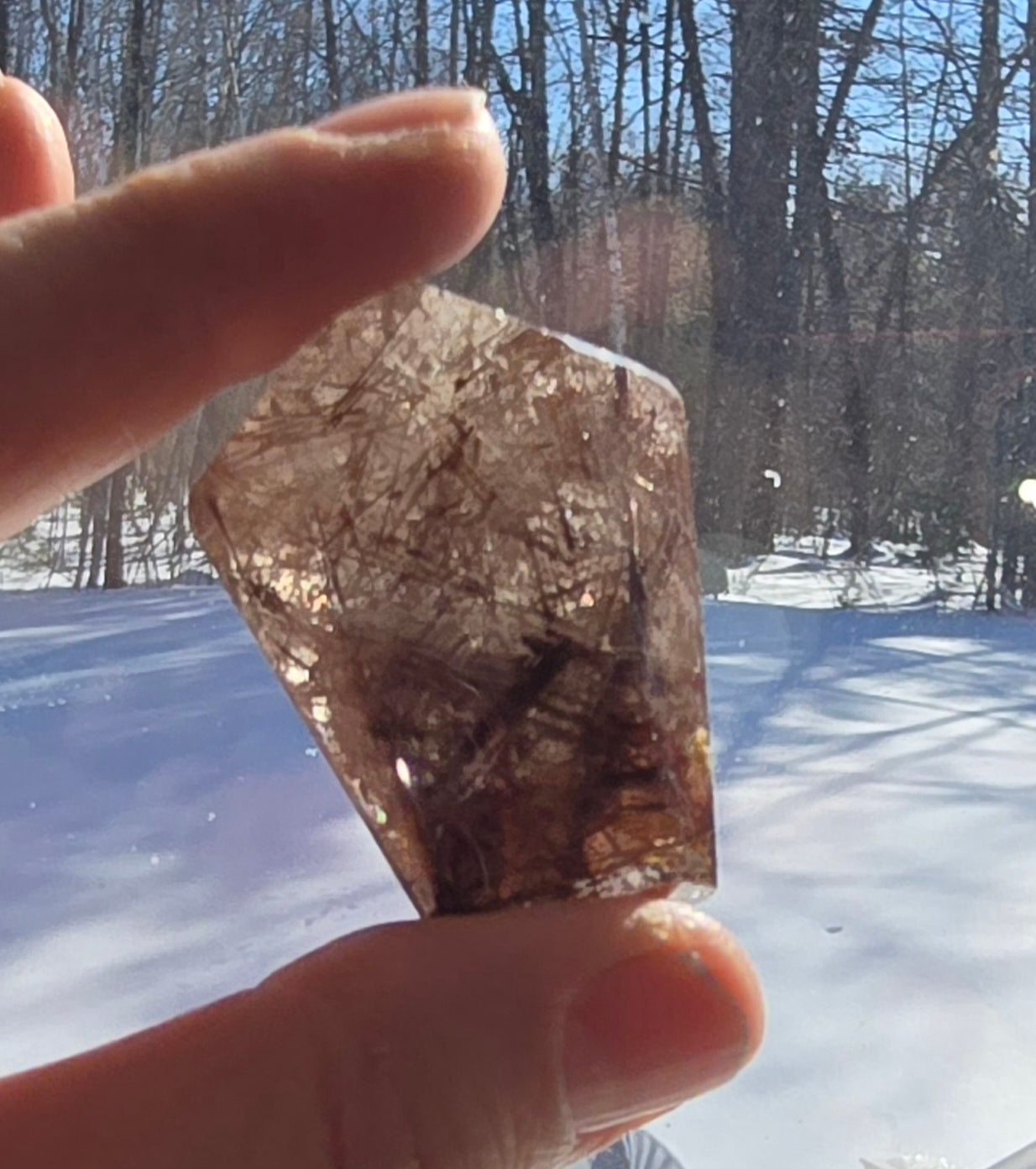 Copper Rutilated Quartz Free-Form Piece