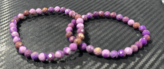 Phosphosiderite 6mm Faceted Beaded Bracelet – Natural Stone Jewelry