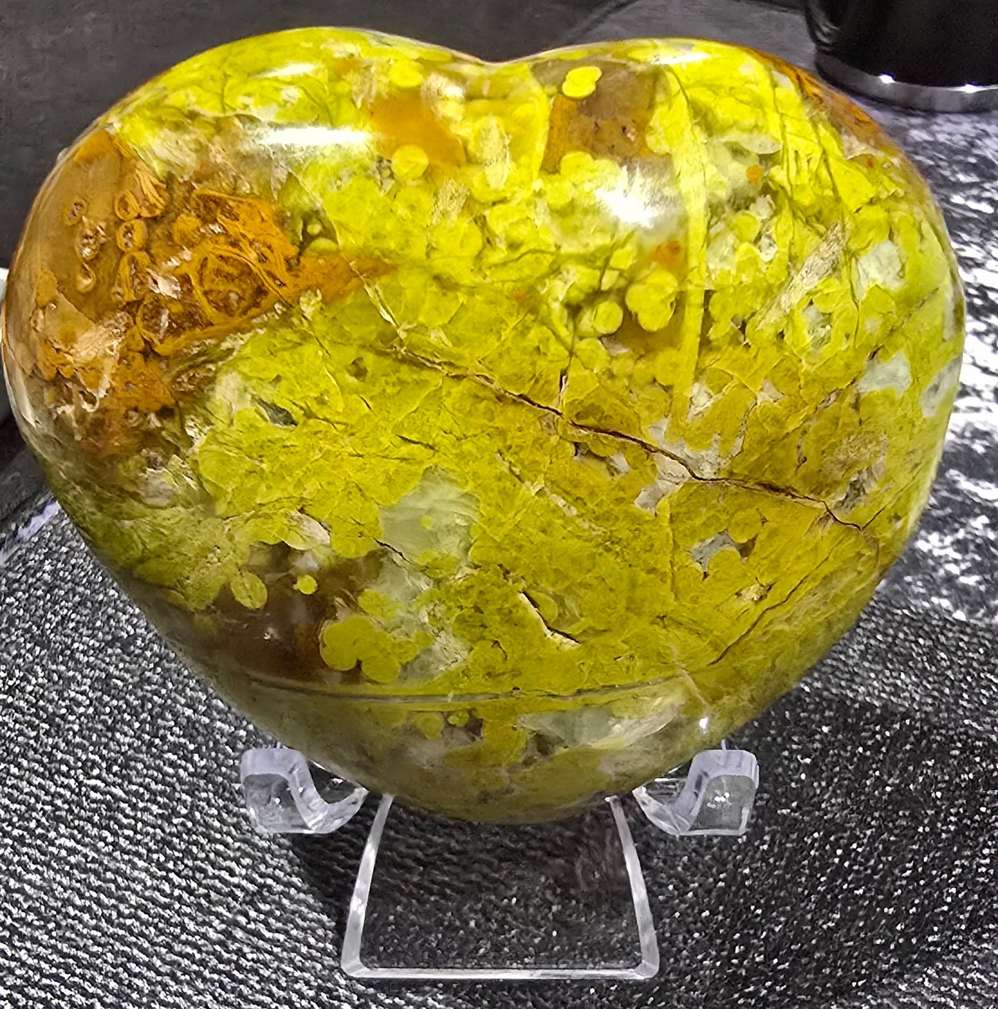 Green Opal Heart Carving – Polished Natural Opal