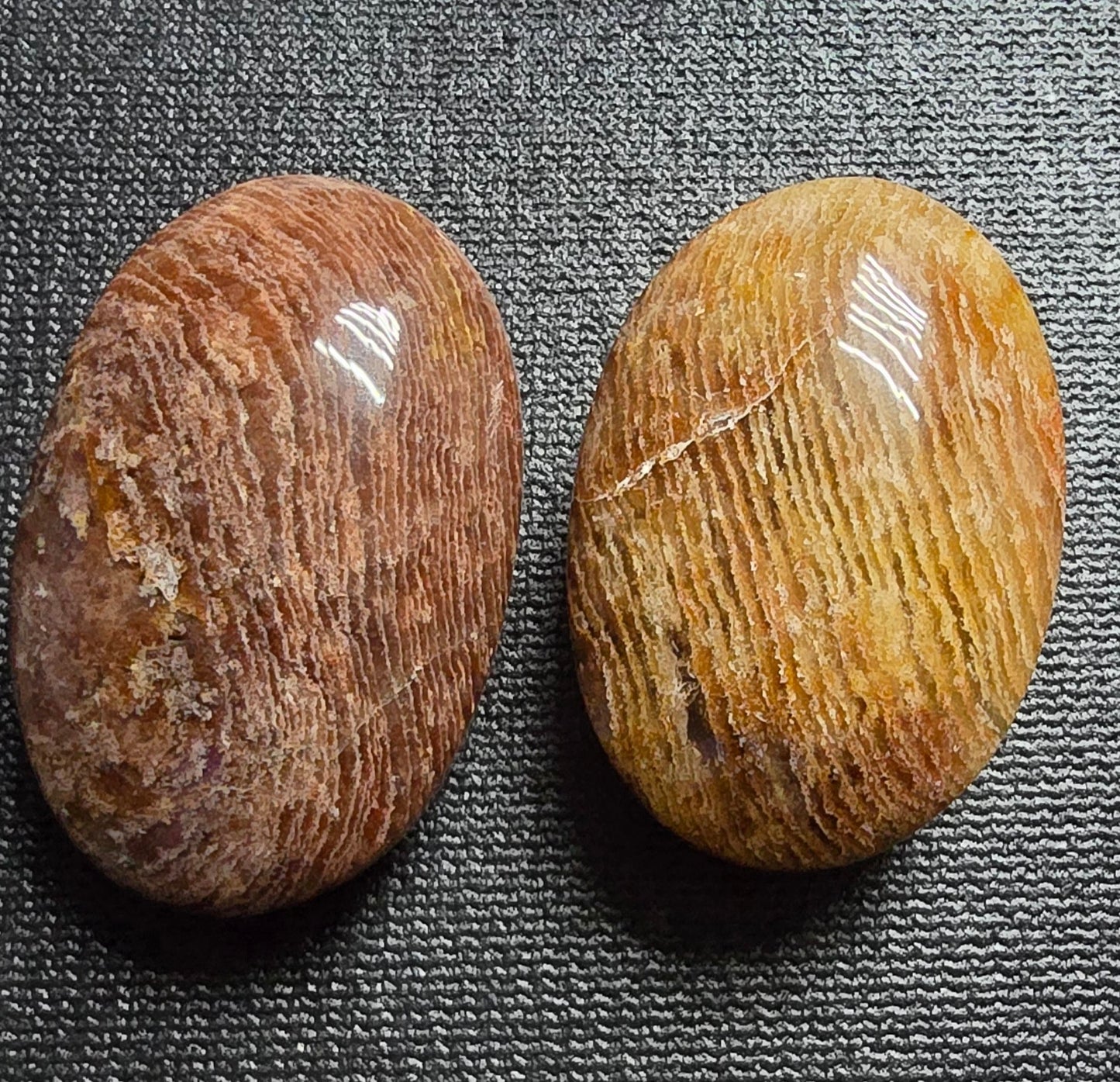 Thousand Layer Garden Quartz Palm Stones – Lodolite Inclusion Quartz