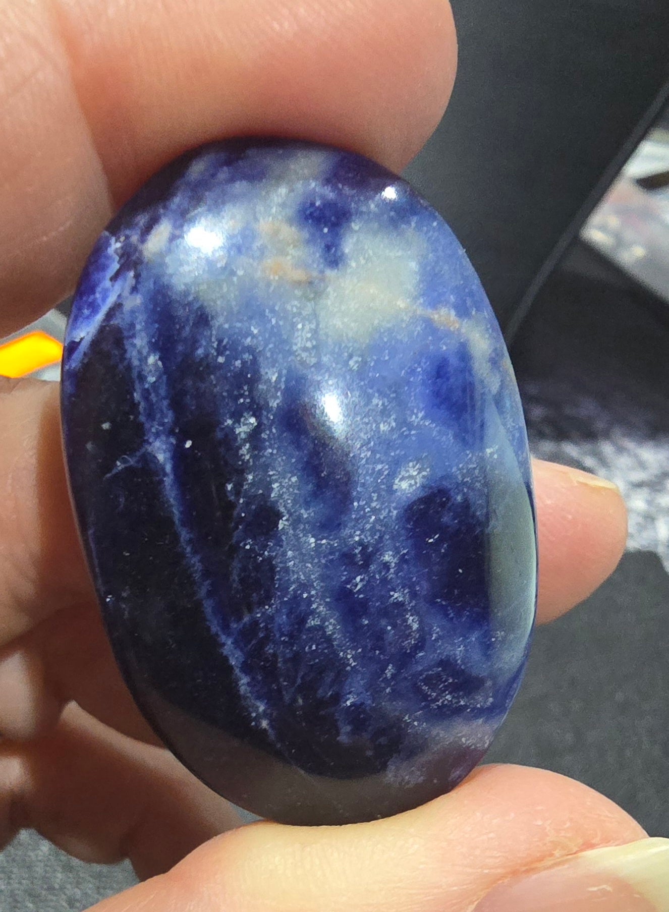 Sodalite Palm Stones – Polished Natural Blue Stone