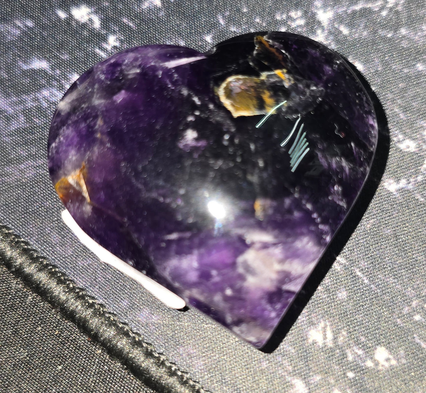 Purple Fluorite Heart Carvings – Natural Mineral Specimen