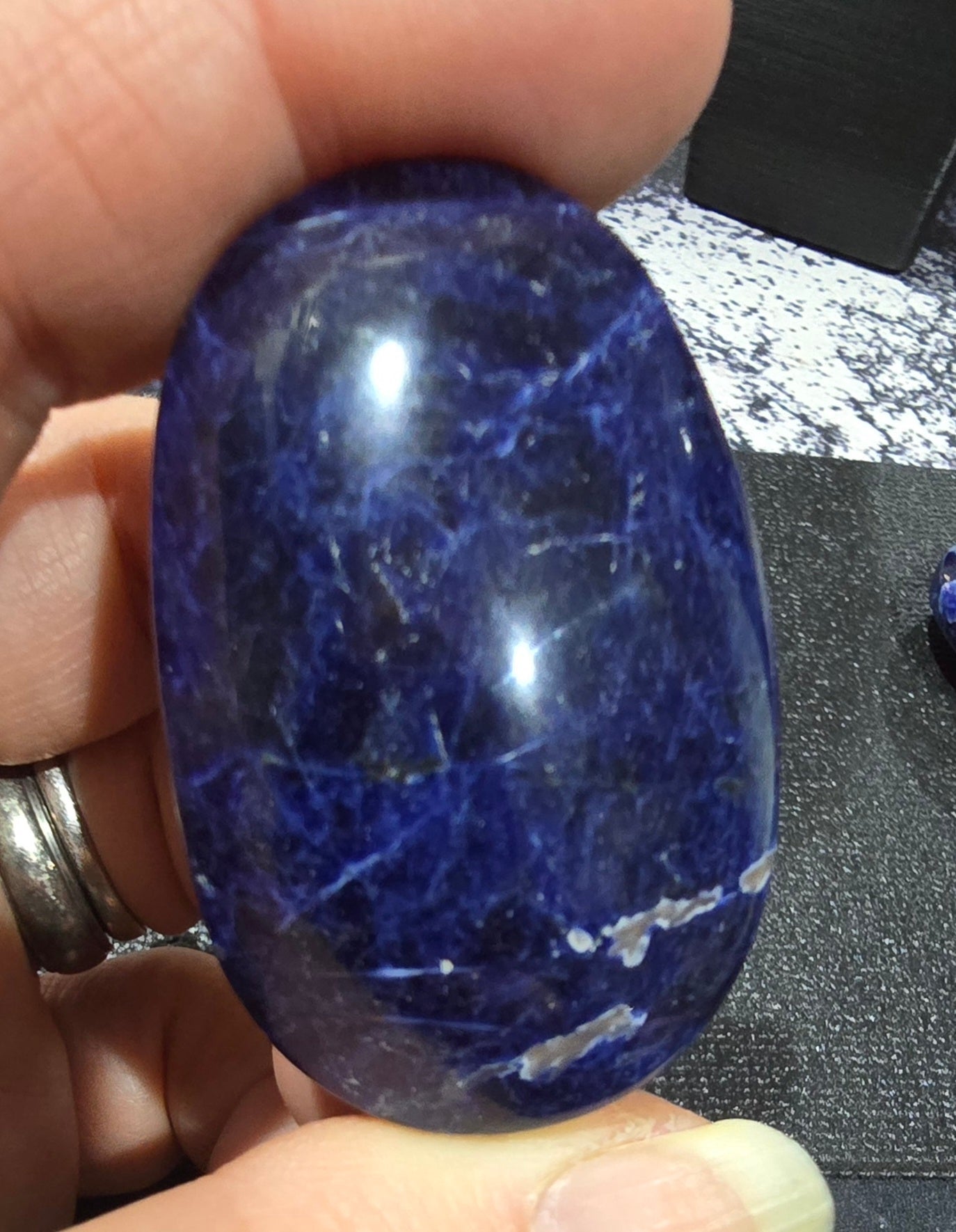 Sodalite Palm Stones – Polished Natural Blue Stone