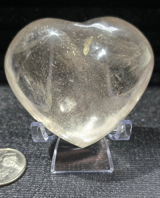 Clear Quartz Heart Carving – Natural Mineral Specimen