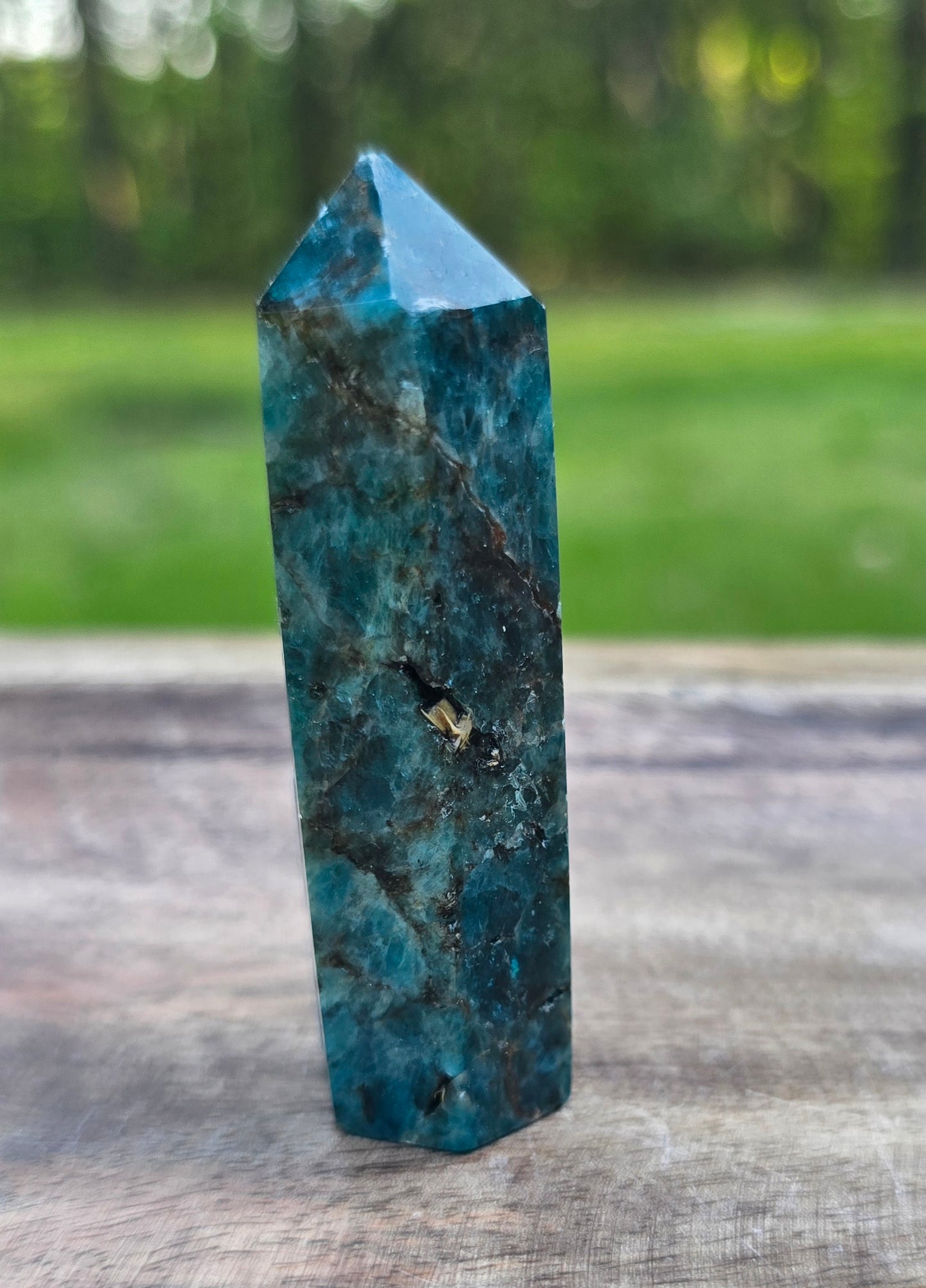 Blue Apatite Towers – Polished Natural Stone
