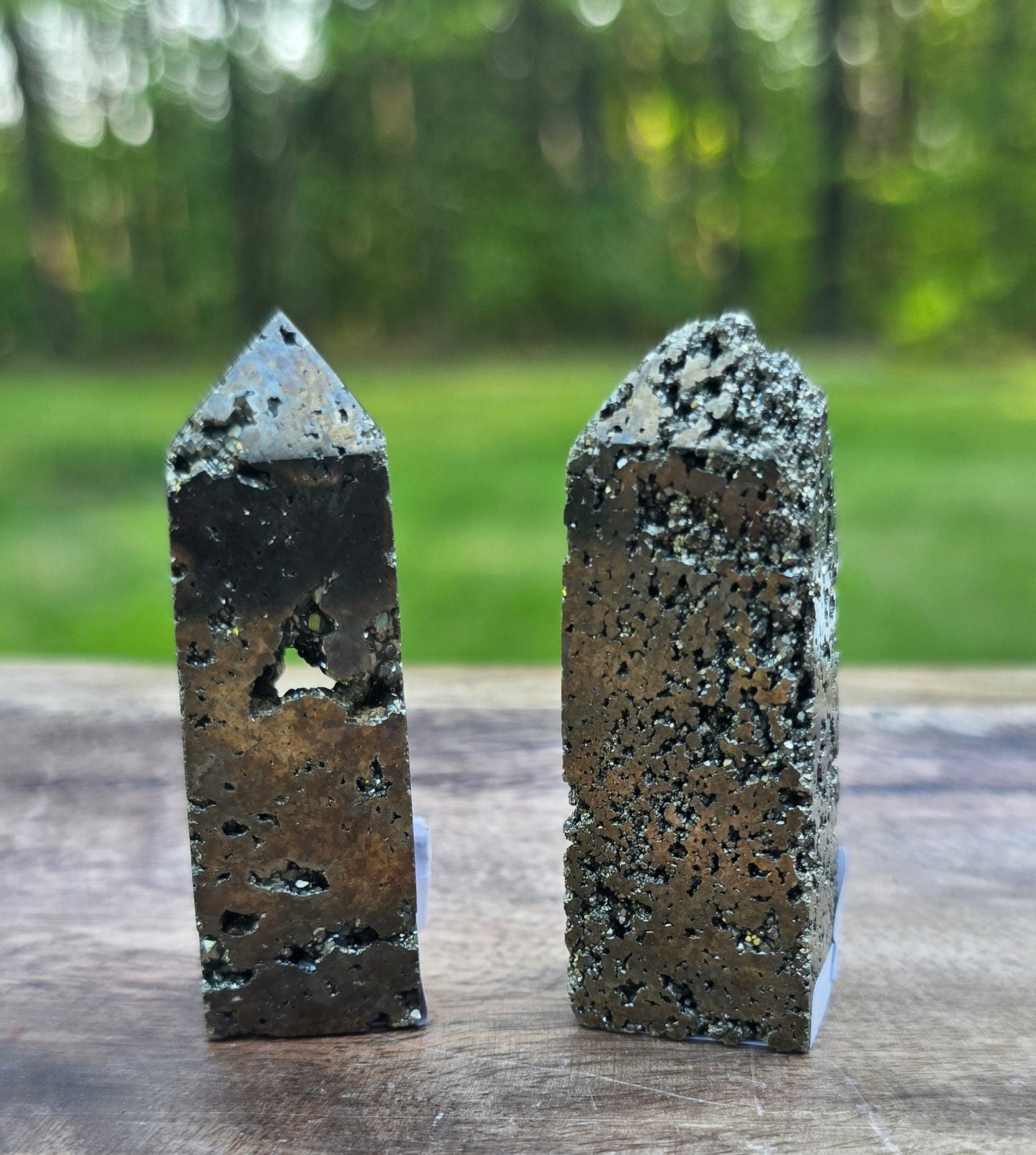 Druzy Pyrite Tower – Polished Natural Mineral