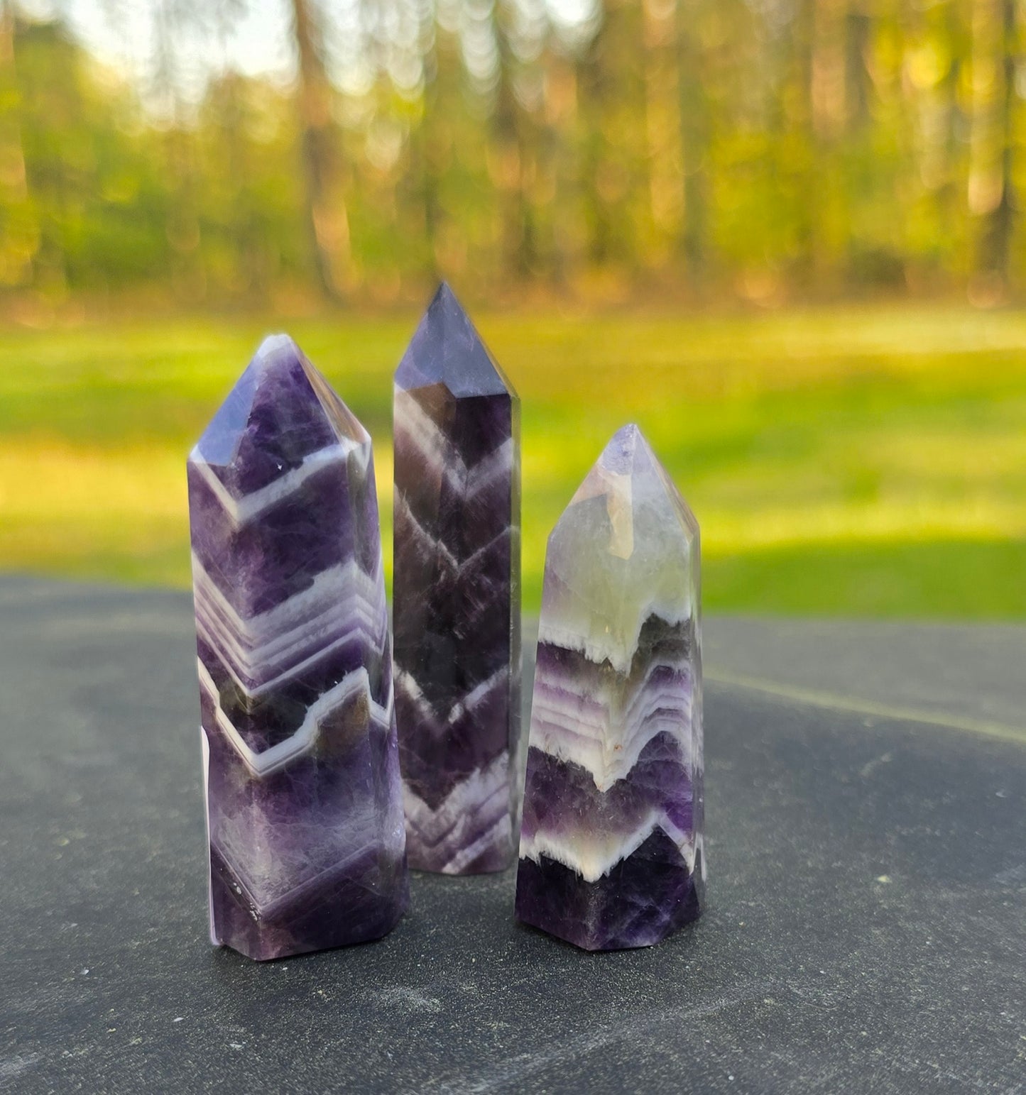 Chevron Amethyst Towers – Natural Mineral Specimen