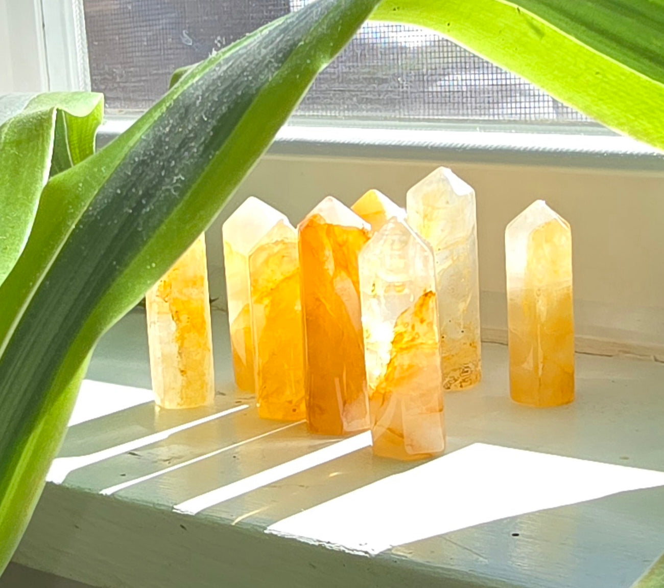Golden Healer Mini Towers – Polished Natural Quartz Points