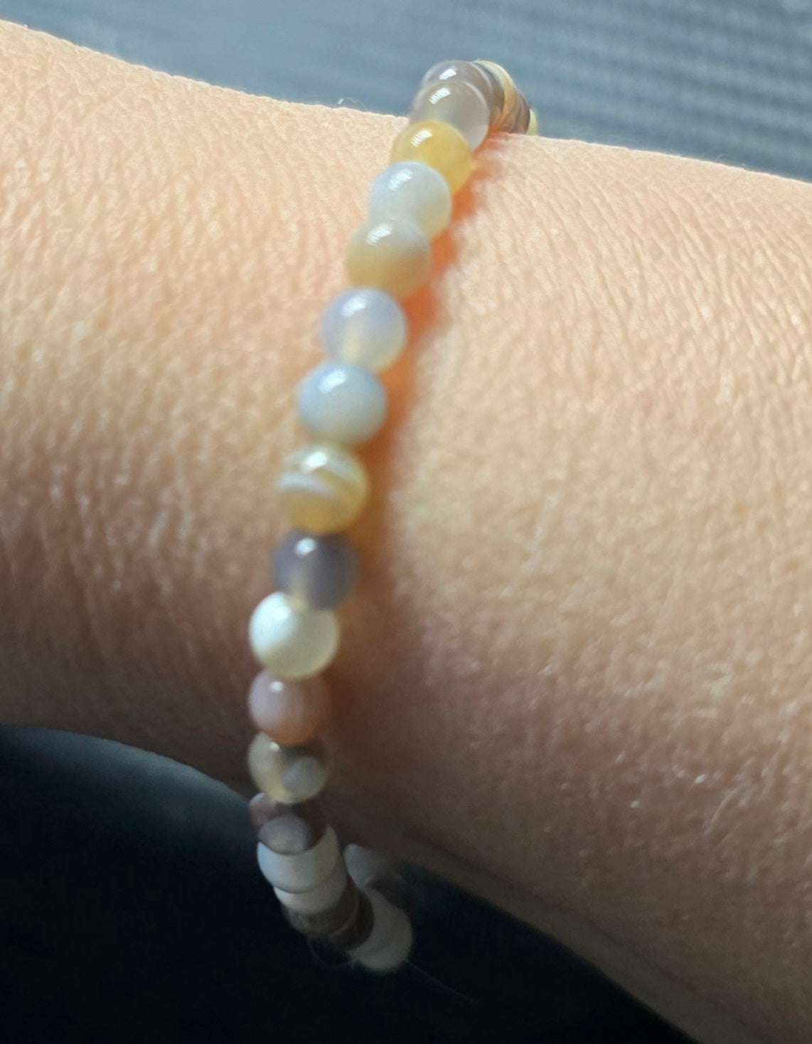 Agate Bracelet 4mm – Natural Stone Jewelry