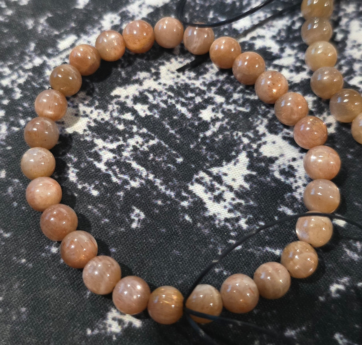 Black Moonstone 6mm Beaded Bracelets – Natural Stone Jewelry