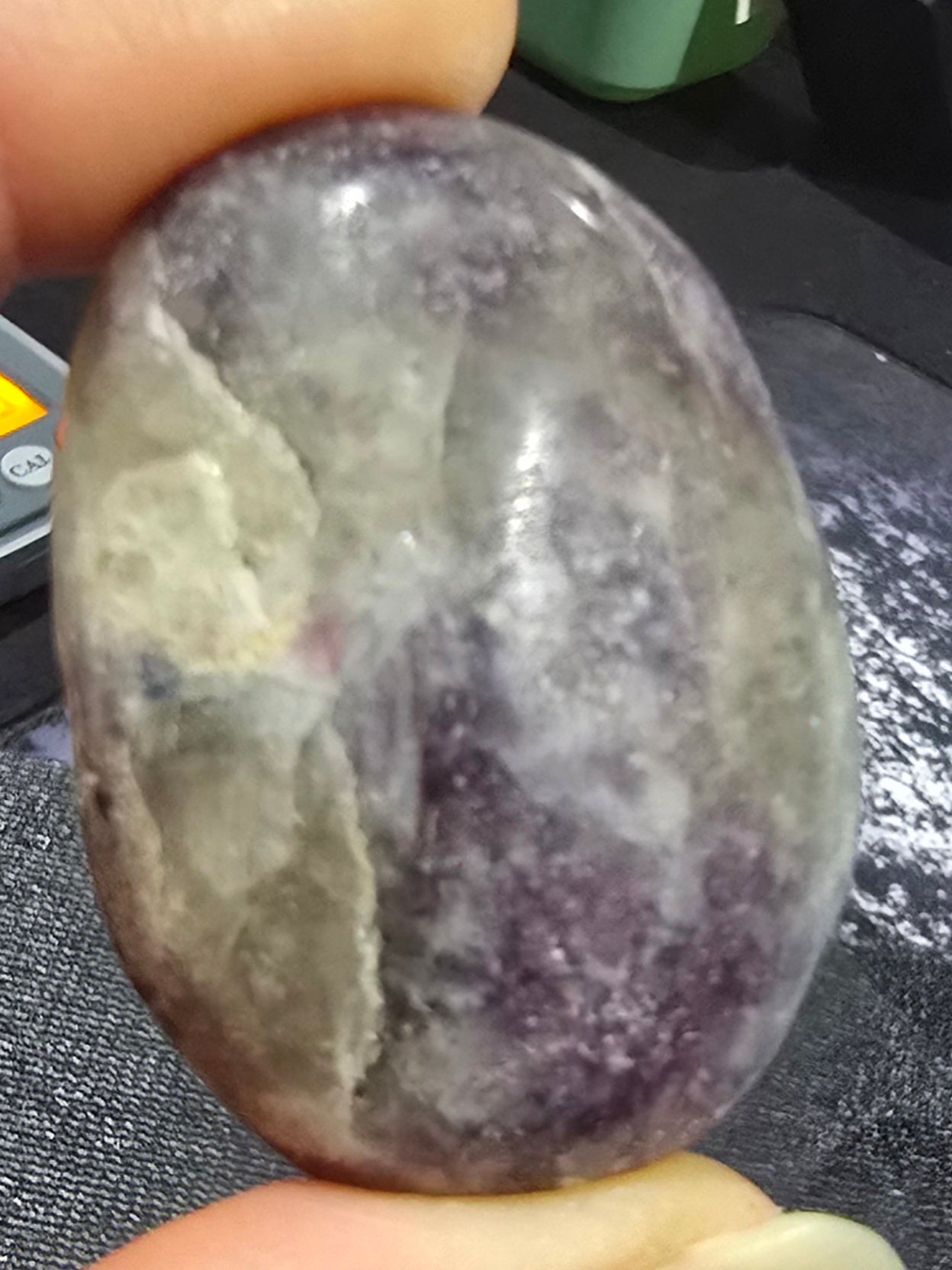 Lepidolite Palm Stones – Polished Natural Lithium Mica