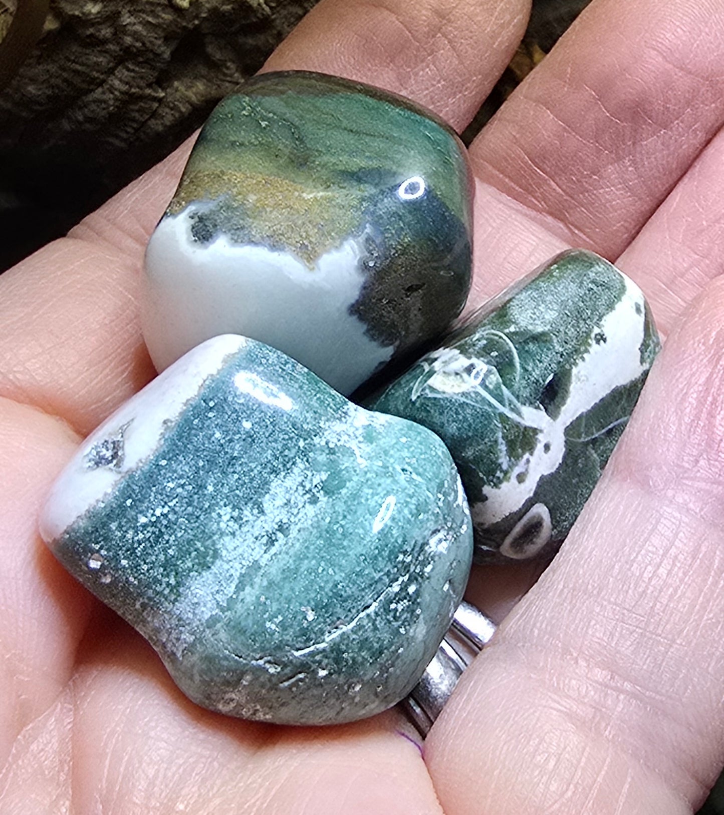 Green Sardonyx Tumbles – Natural Polished Stone