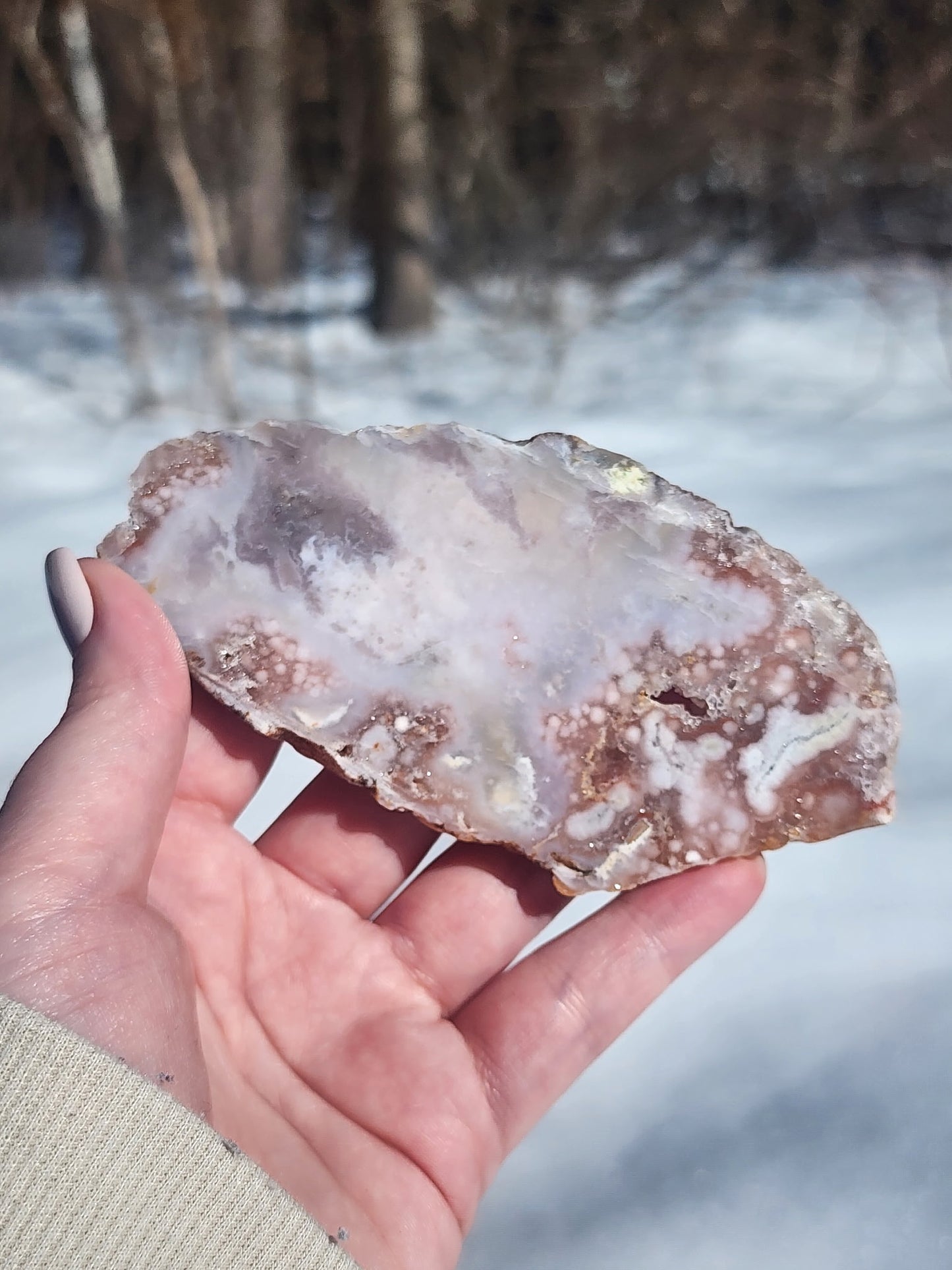 Pink Amethyst Slab on Small Stand – Natural Mineral Specimen