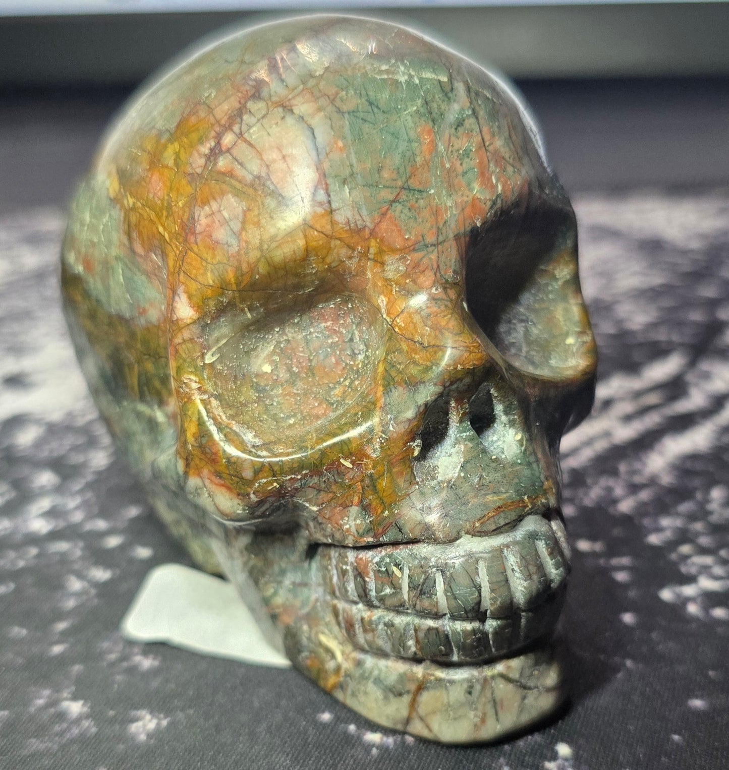 Cherry Creek Jasper Skull Carving – Polished Natural Jasper