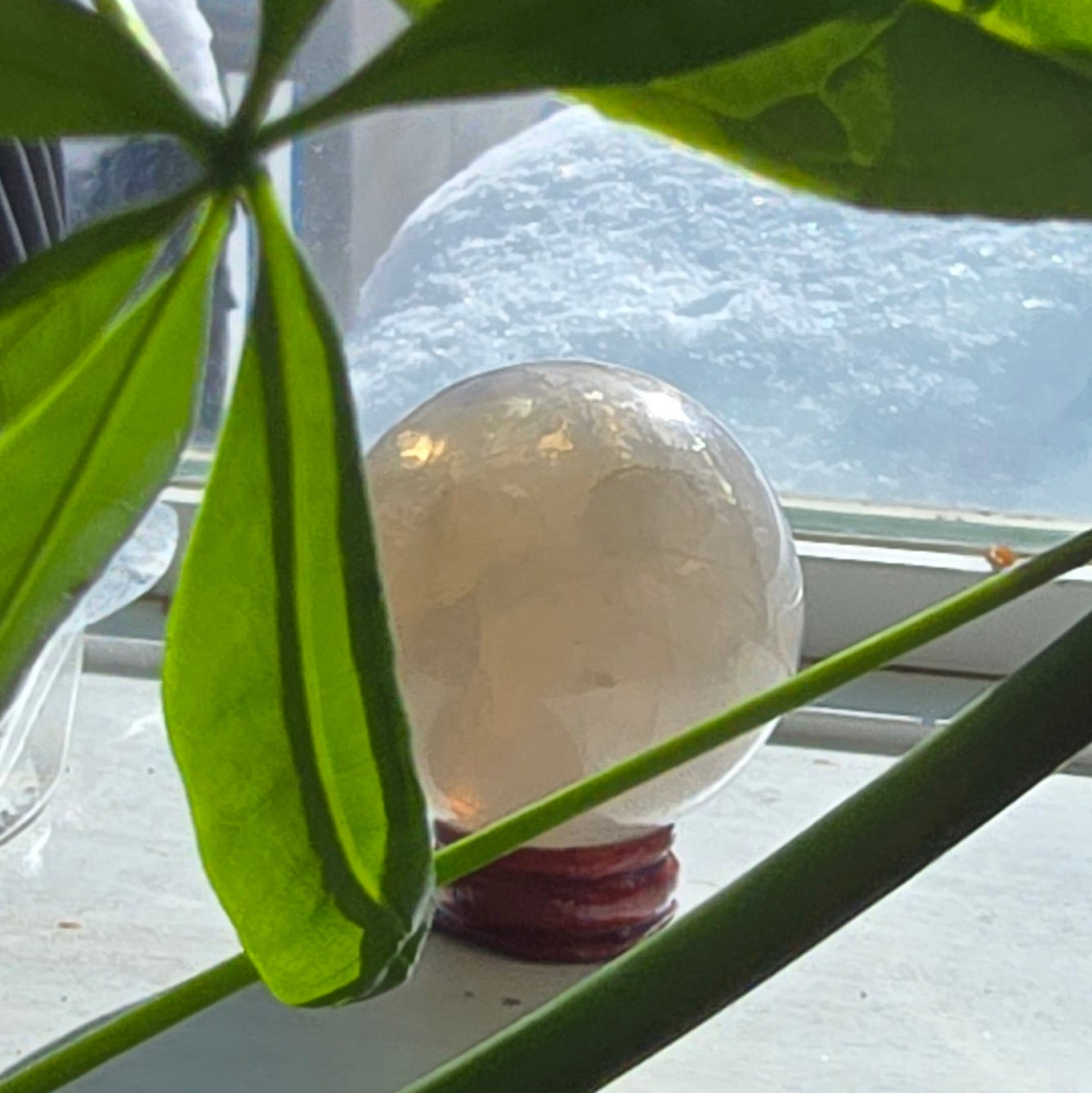 Blue Rose Quartz Sphere – Natural Mineral Specimen