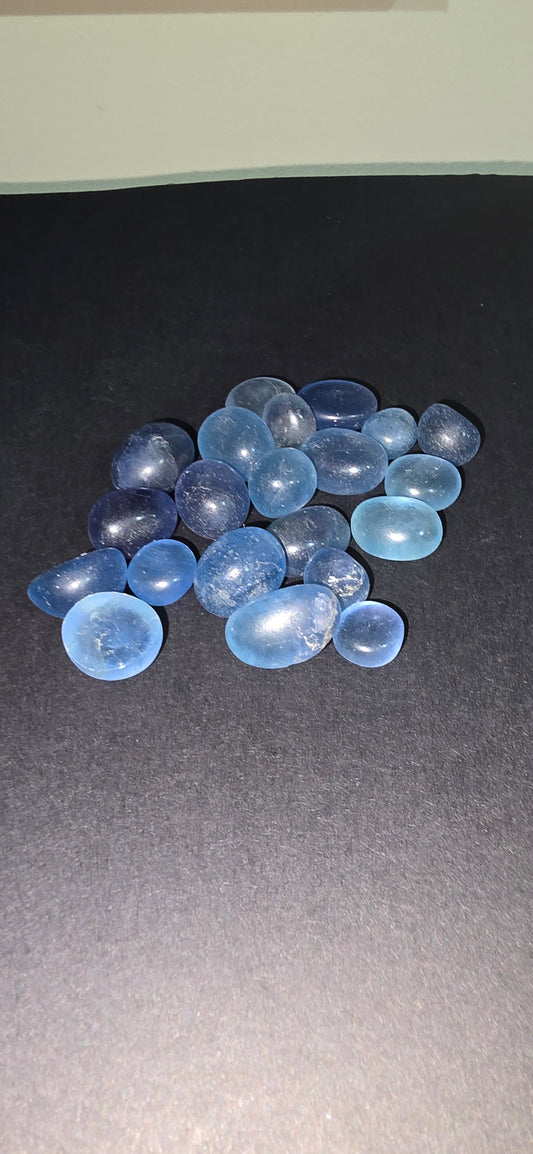 Blue fluorite Tumbles