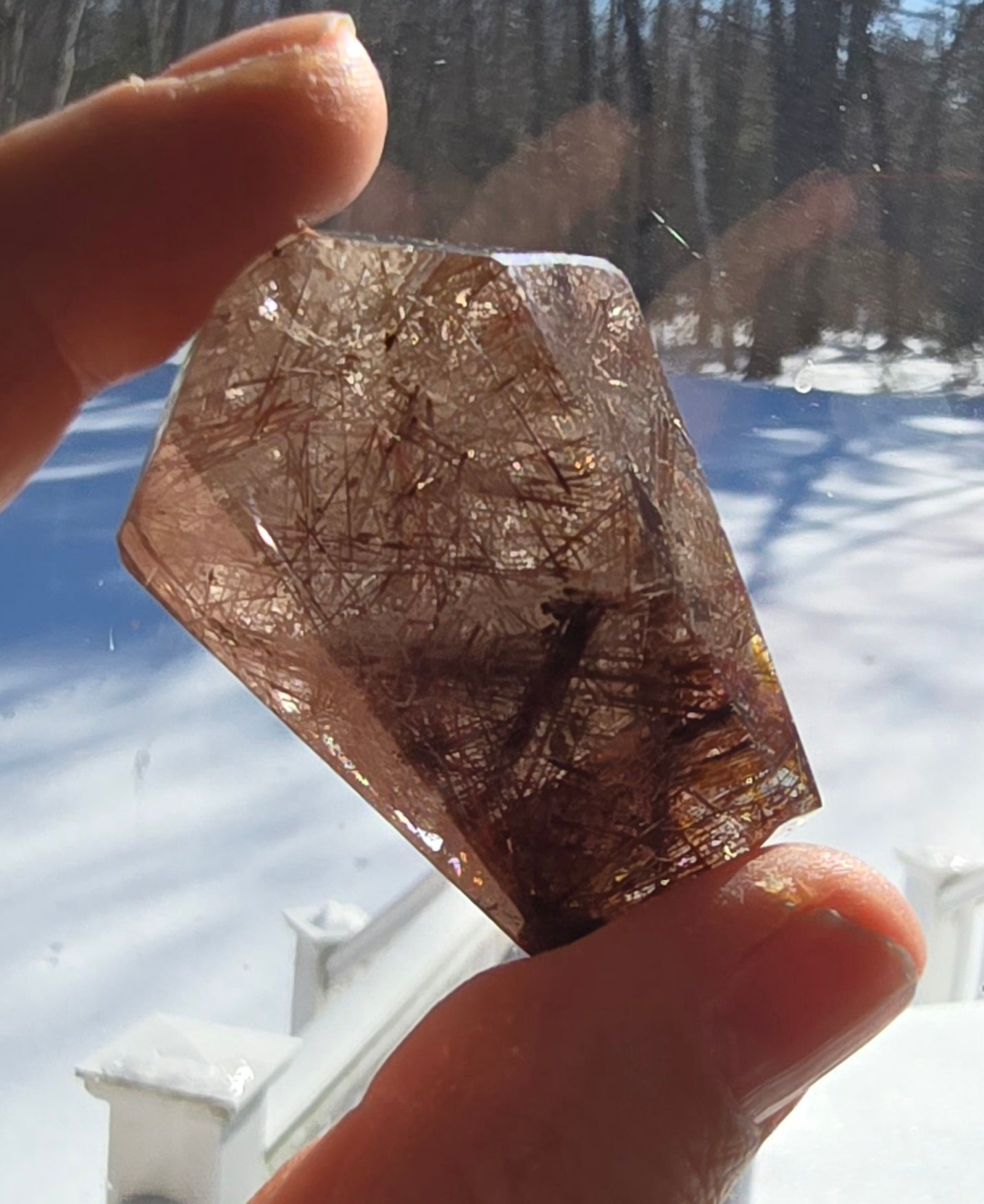 Copper Rutilated Quartz Free-Form Piece