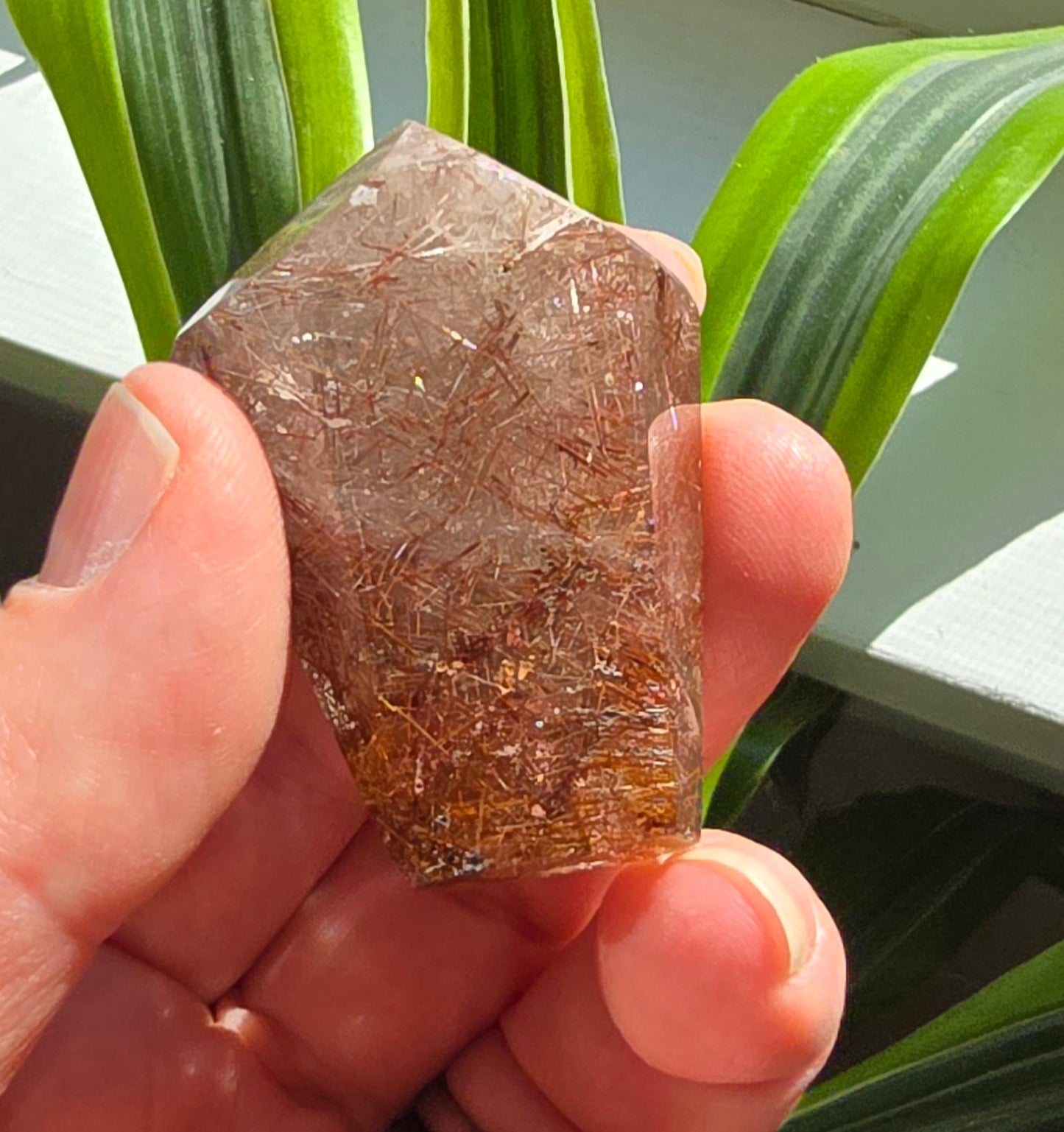Copper Rutilated Quartz Free-Form Piece