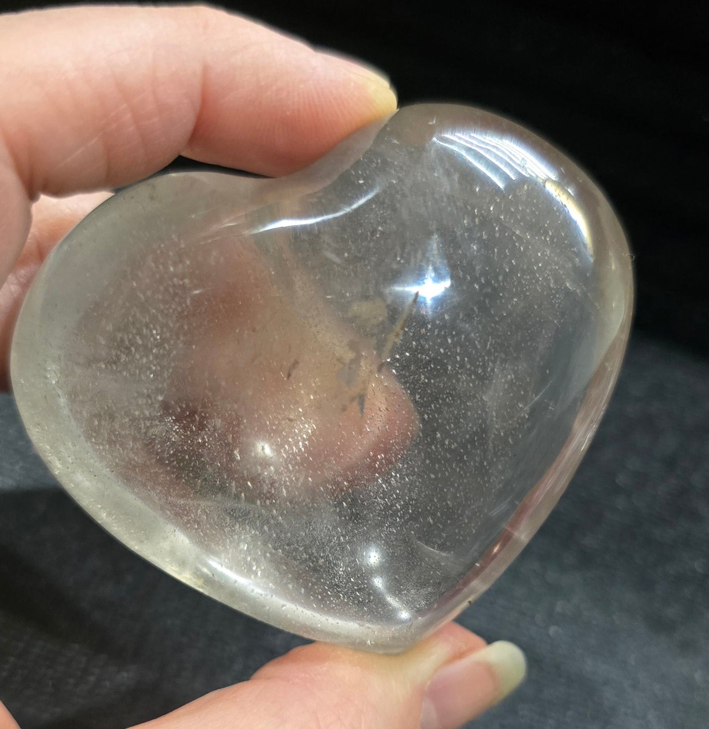 Clear Quartz Heart Carving – Natural Mineral Specimen