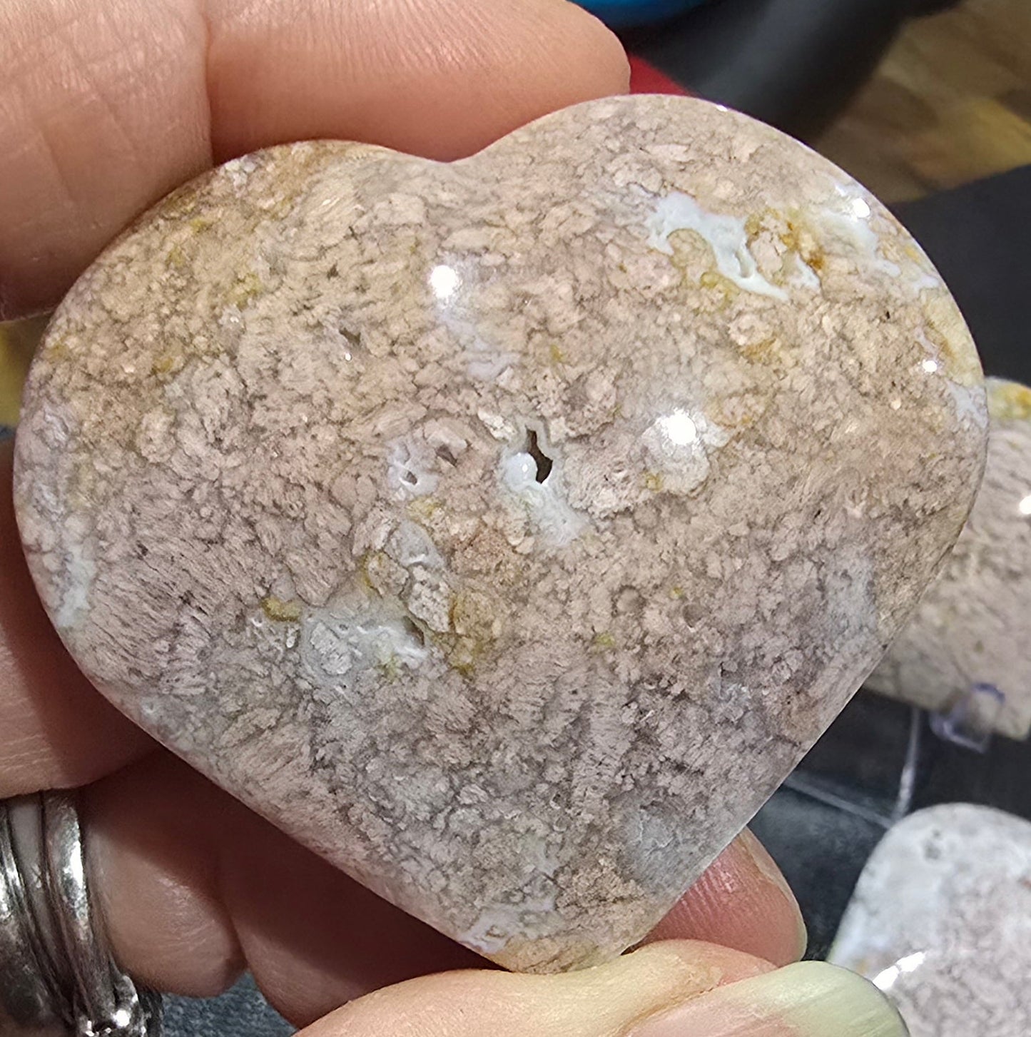 Pink Agate Heart Carvings – Polished Natural Agate