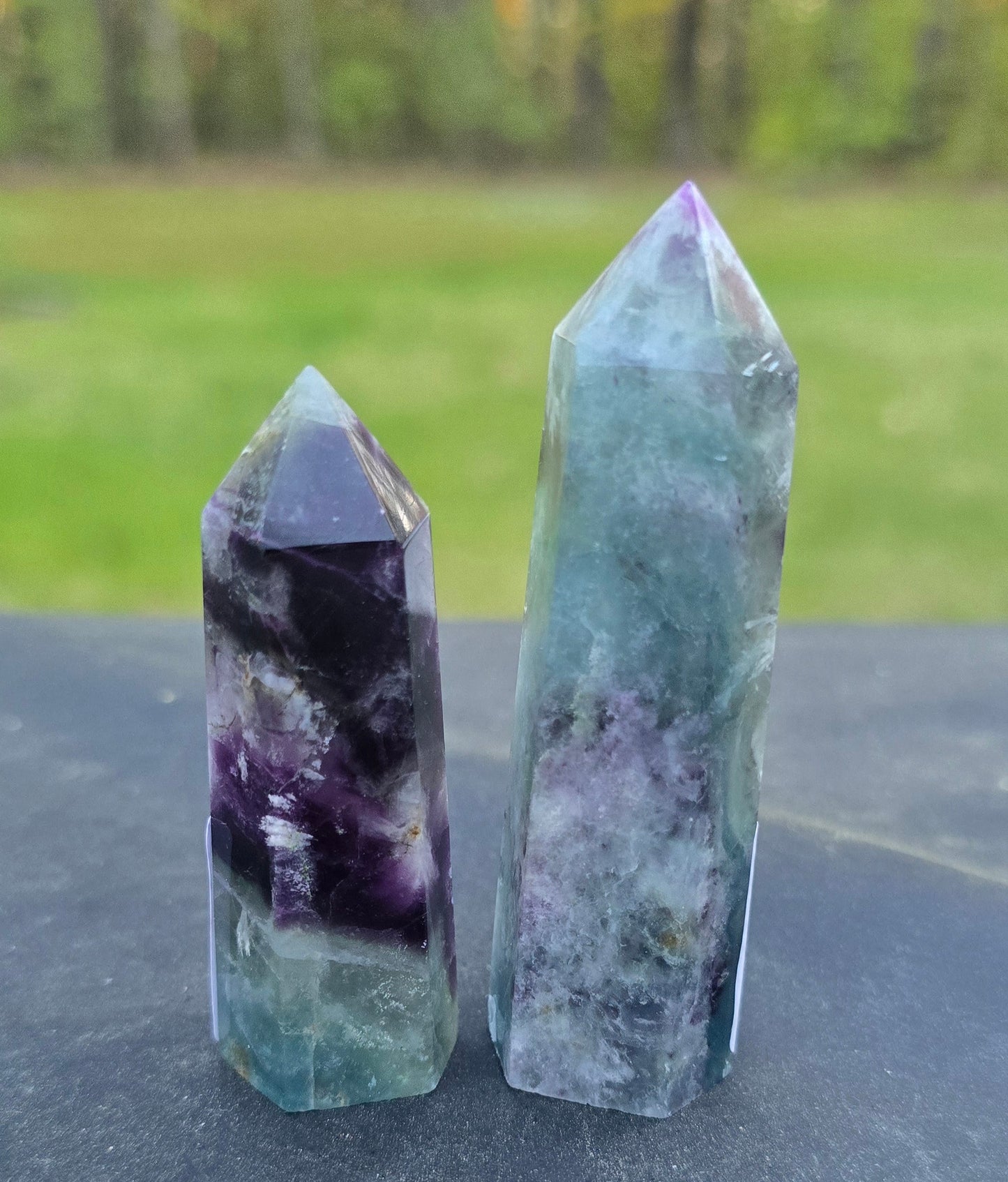 Feathered Fluorite Towers – Polished Natural Stone
