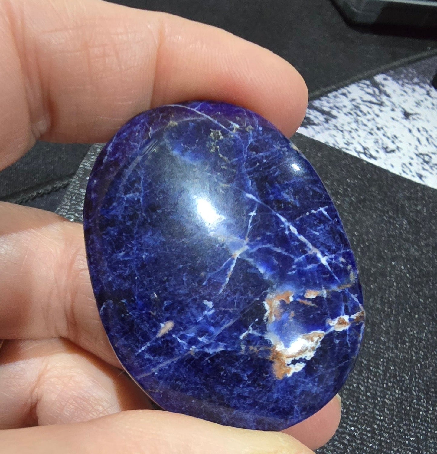 Sodalite Palm Stones – Polished Natural Blue Stone