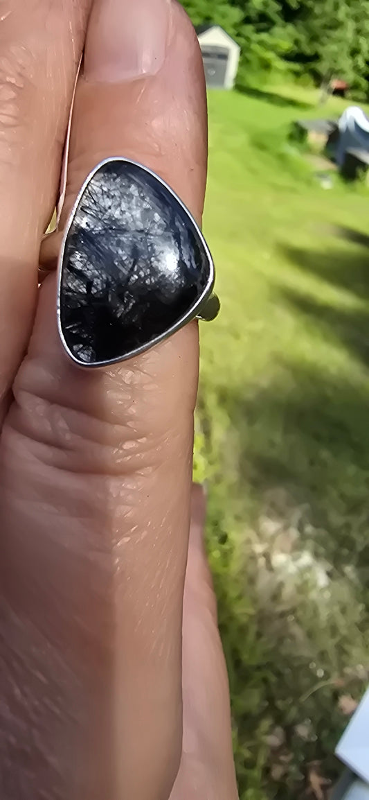 Tourmilated Quartz Adjustable ring