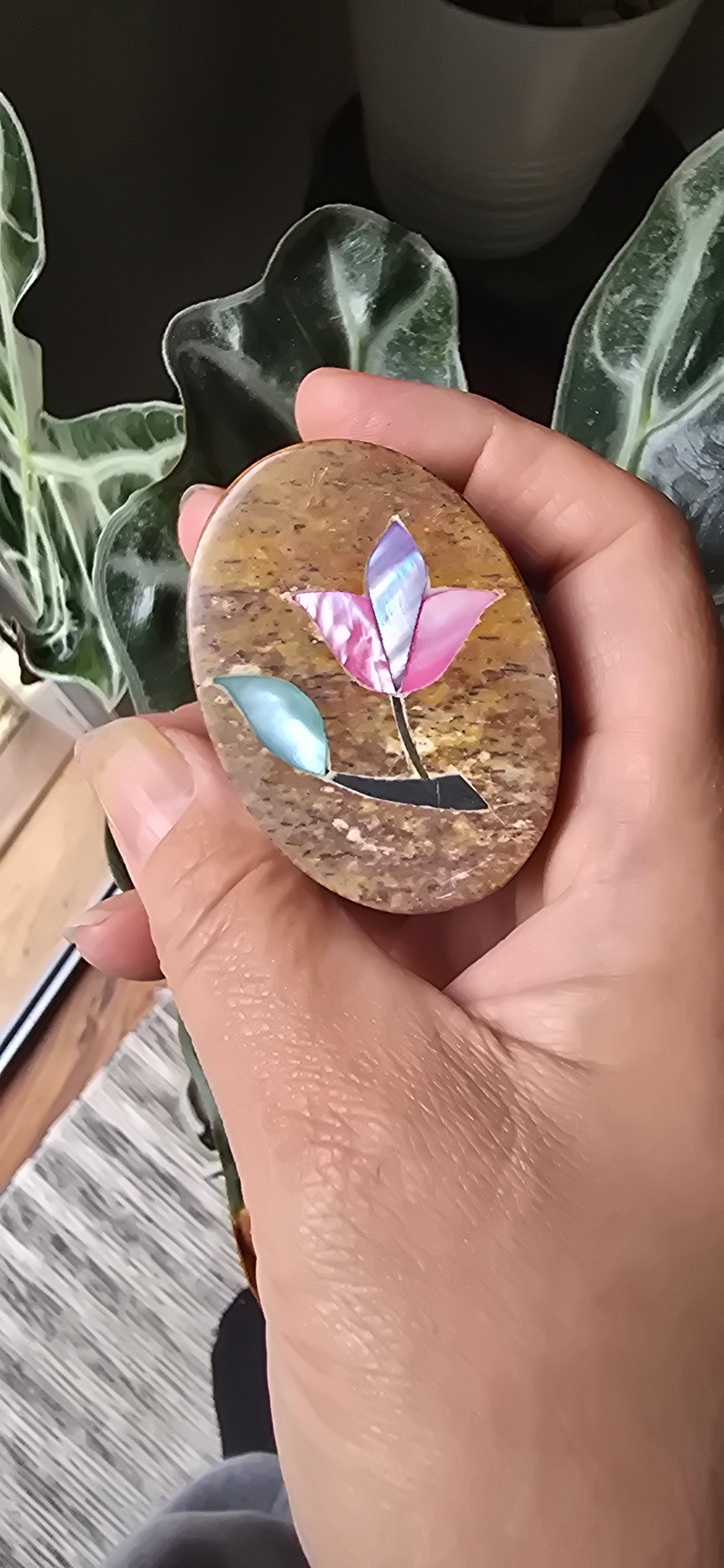 Small Oval Soap stone trinket boxes