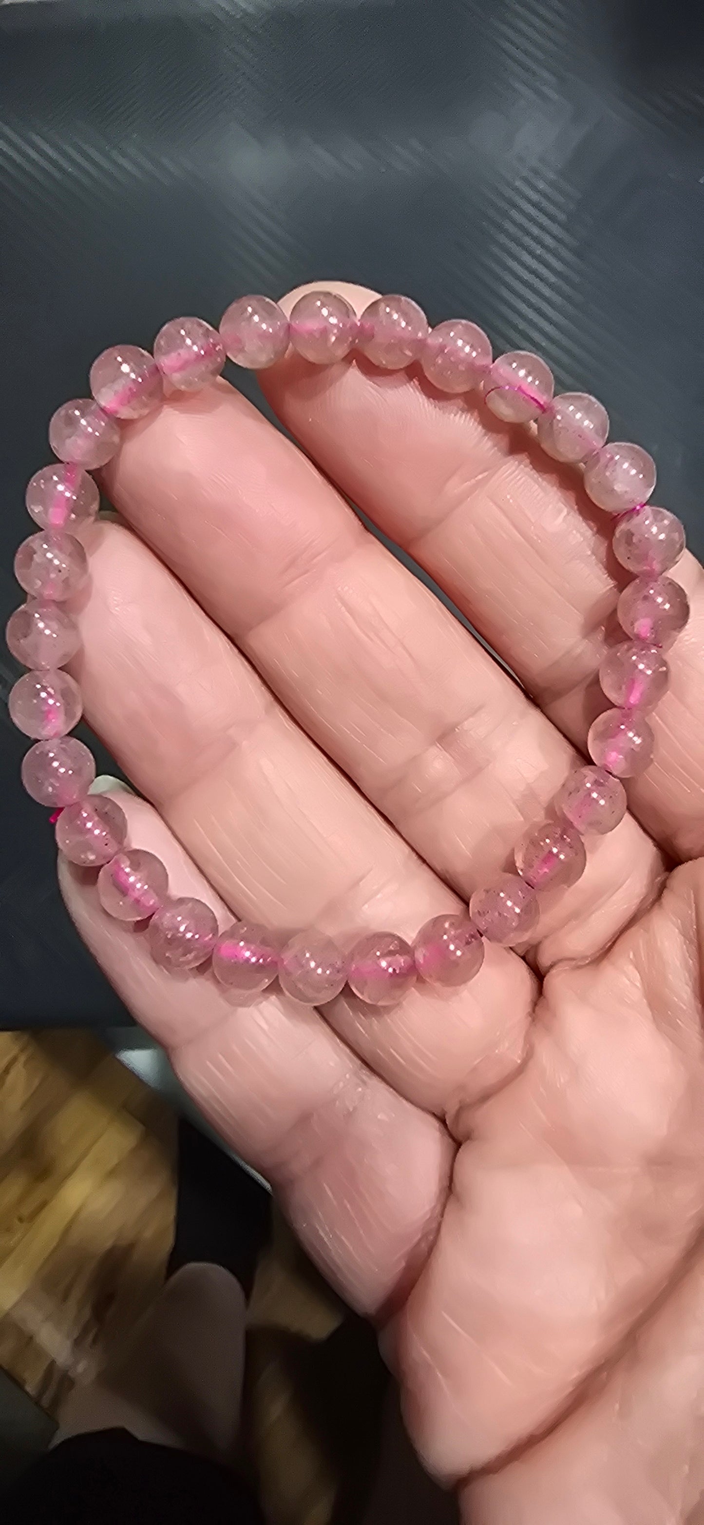 Strawberry Quartz 6mm bracelet