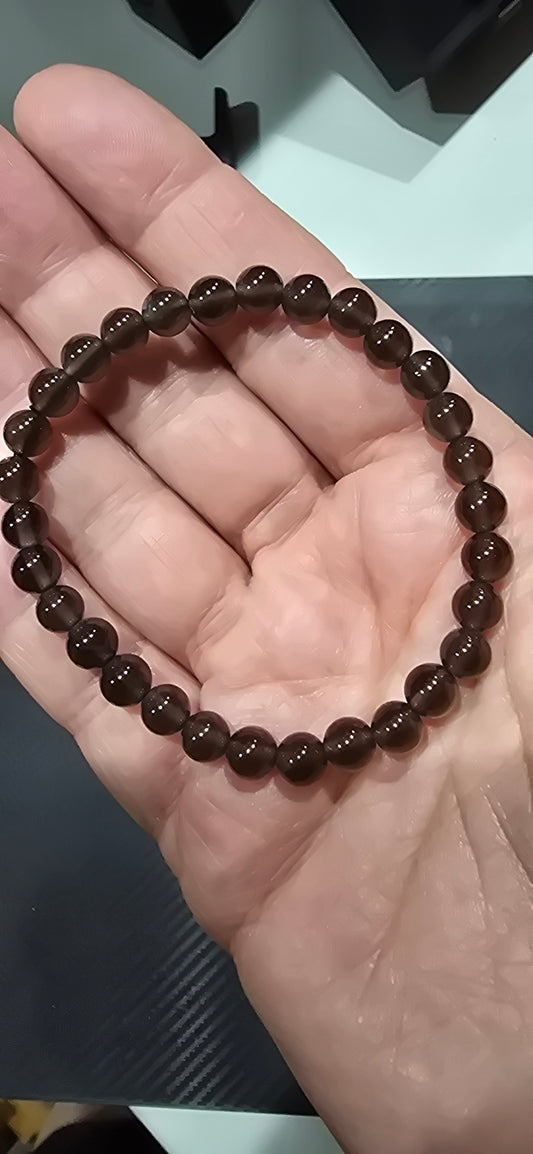 Iced Black Obsidian 6mm Bracelet