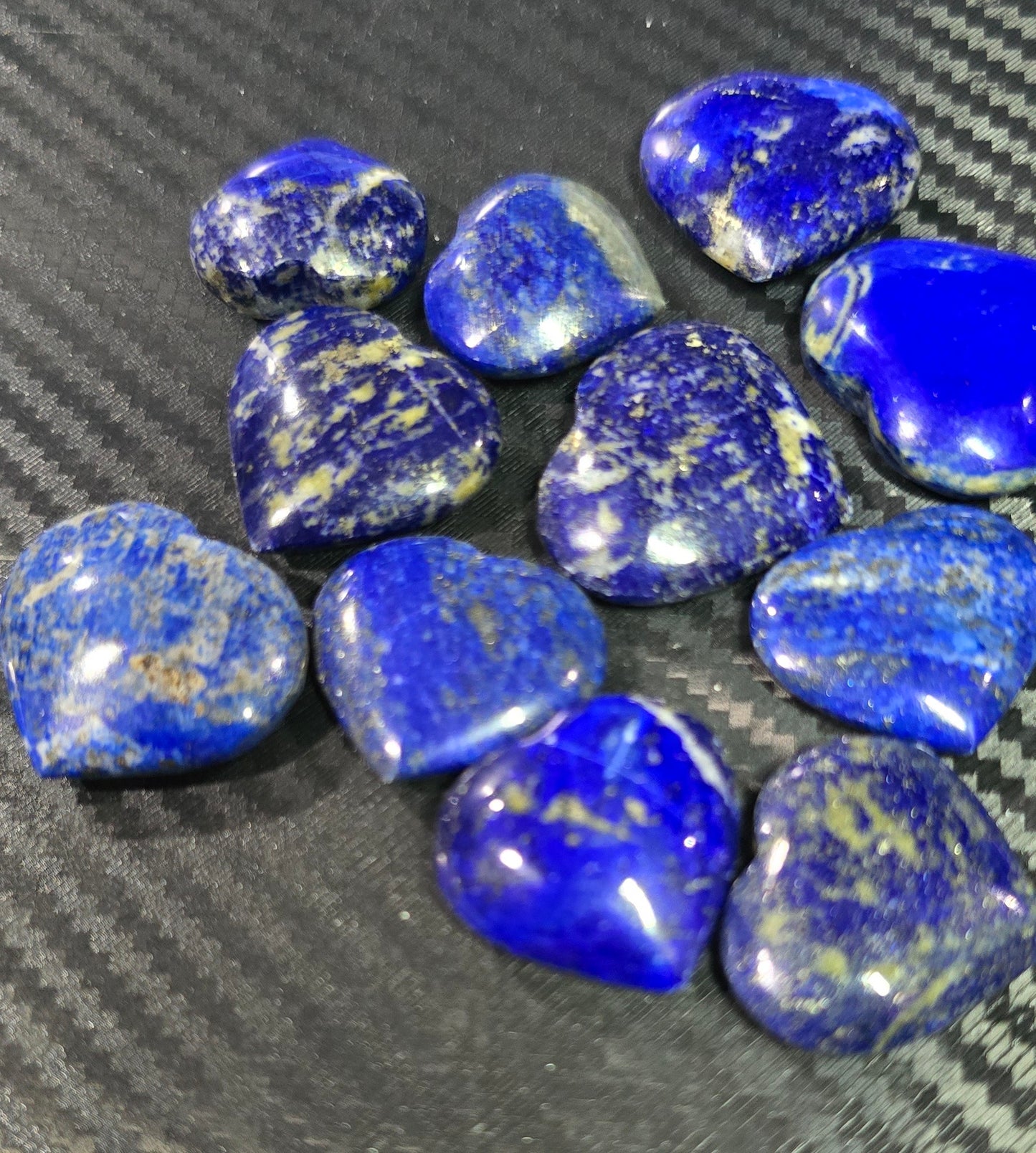 Lapis Lazuli Heart Carvings from Pakistan – Polished Natural Stone