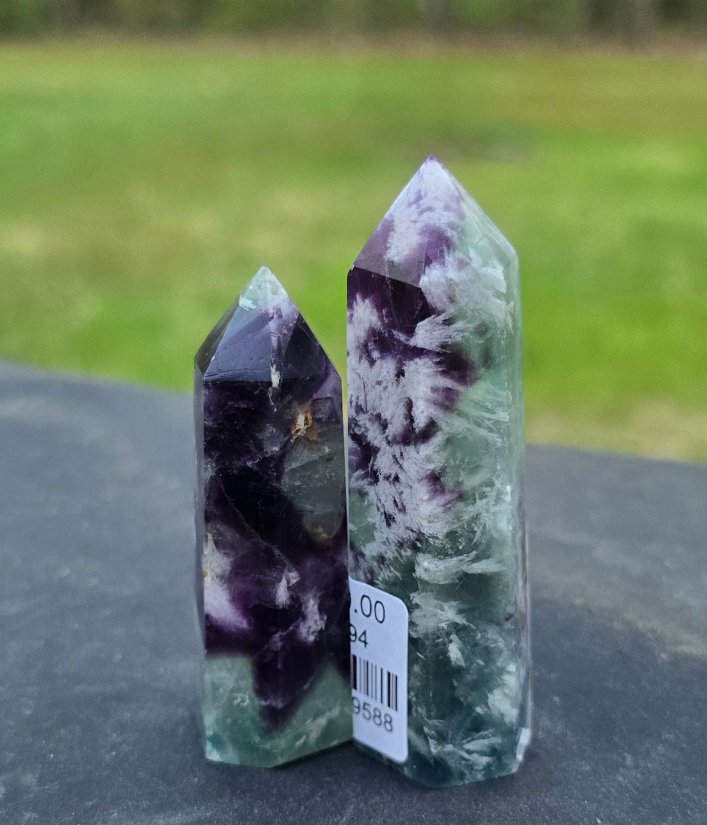 Feathered Fluorite Towers – Polished Natural Stone