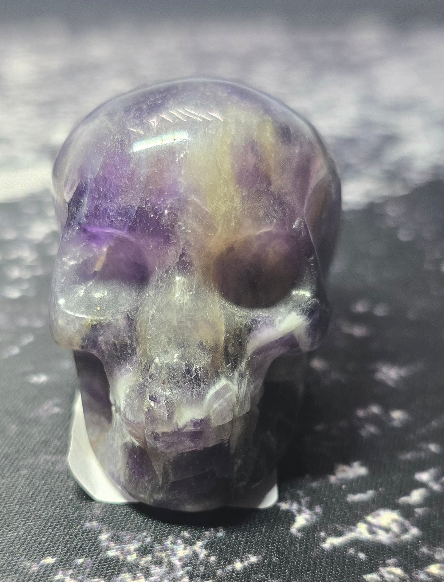 Amethyst Skull Carving – 1.5 Inch Polished Natural Quartz