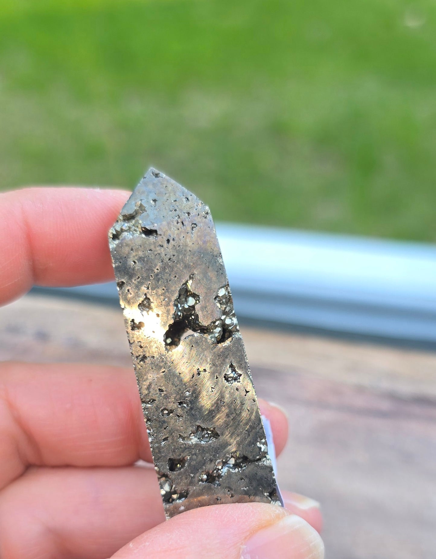 Druzy Pyrite Tower – Polished Natural Mineral