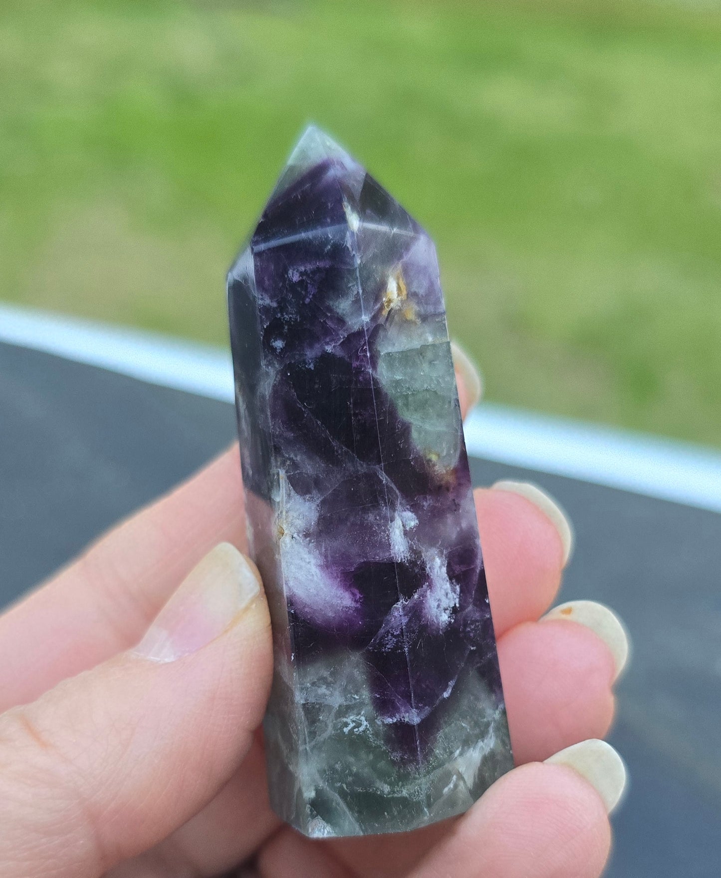 Feathered Fluorite Towers – Polished Natural Stone