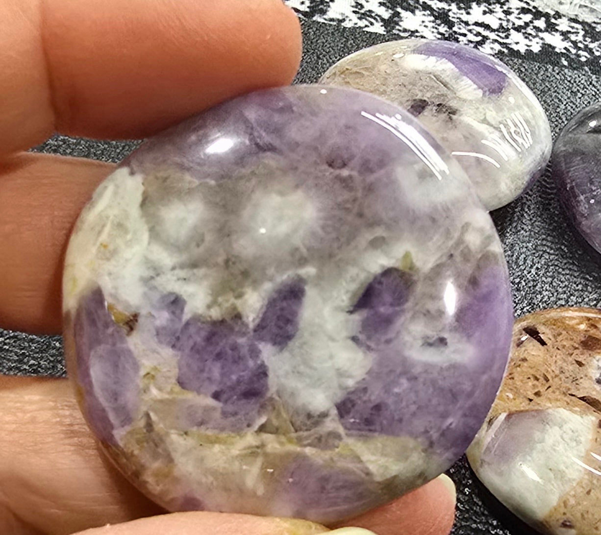 Dream Amethyst Palm Stones
