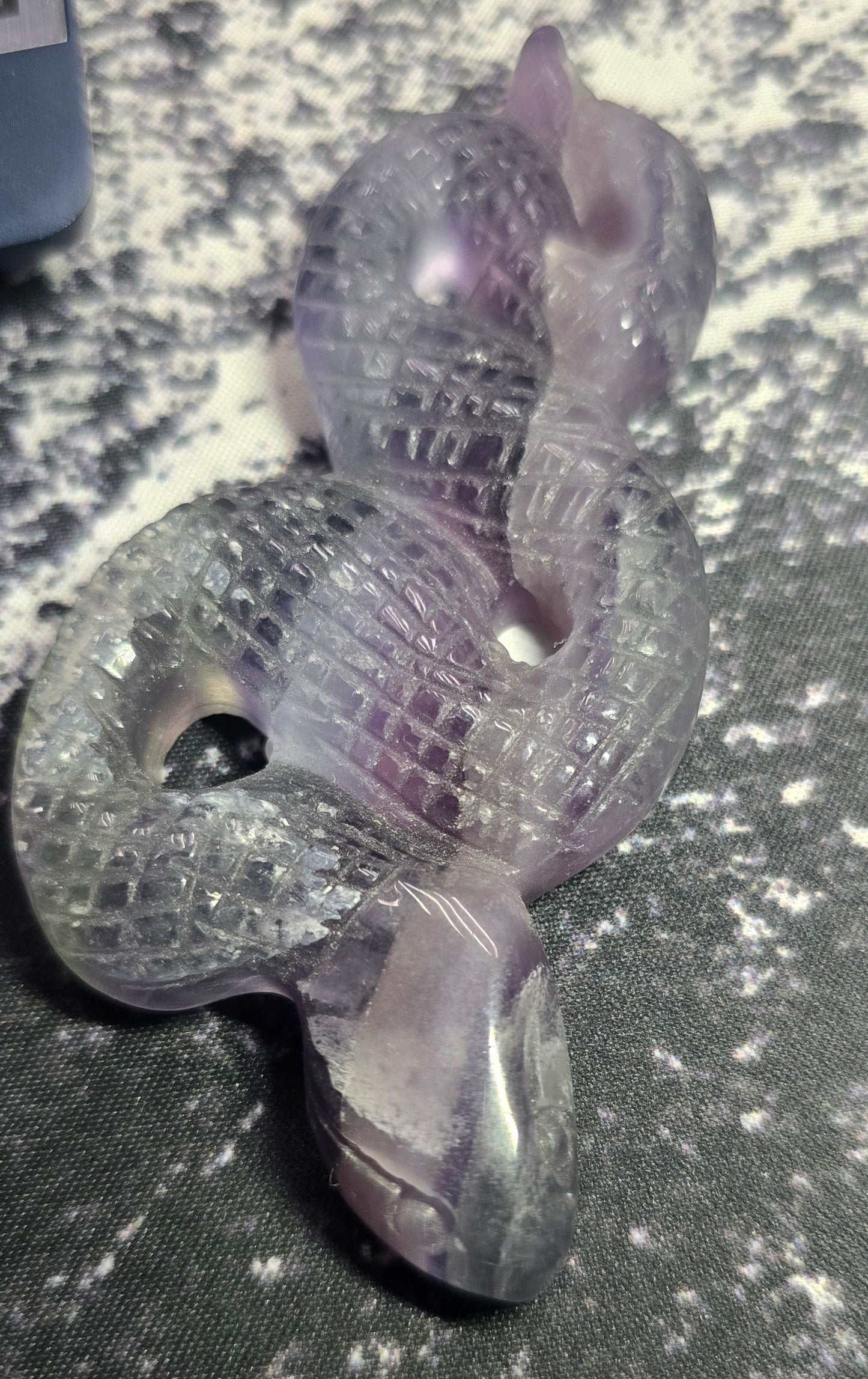 Fluorite Snake Carvings – 4.5 Inch Polished Natural Fluorite