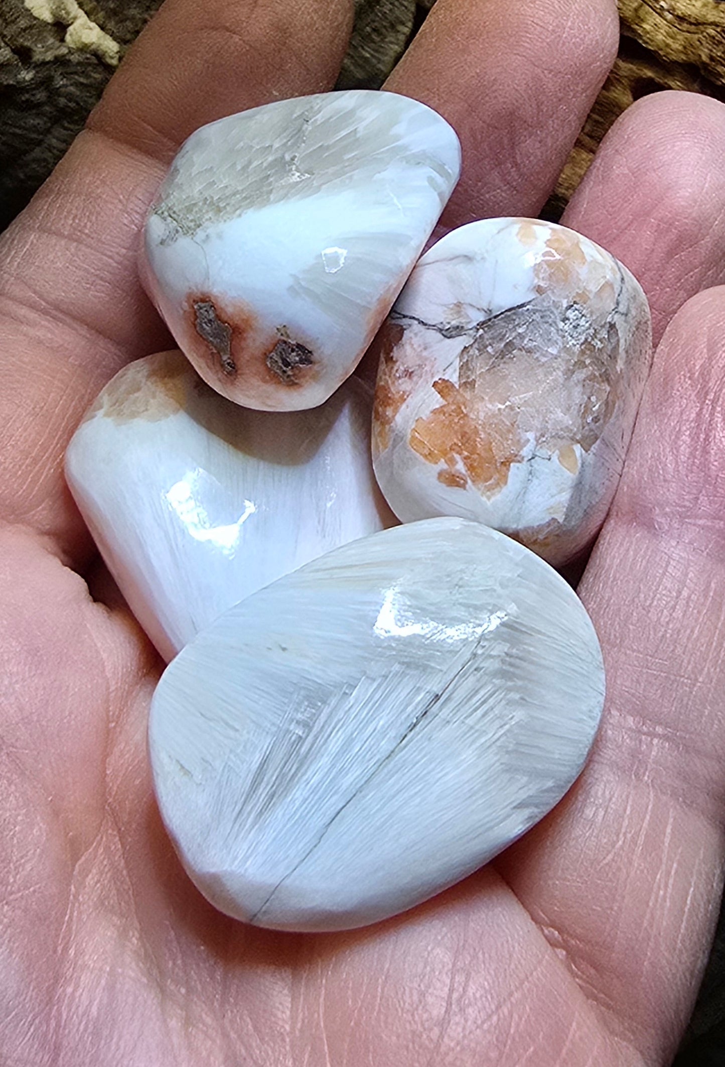 Pink Scolecite Tumble Stone – Natural Polished Stone