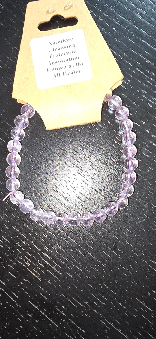 Amethyst ( High grade) Beaded Bracelets