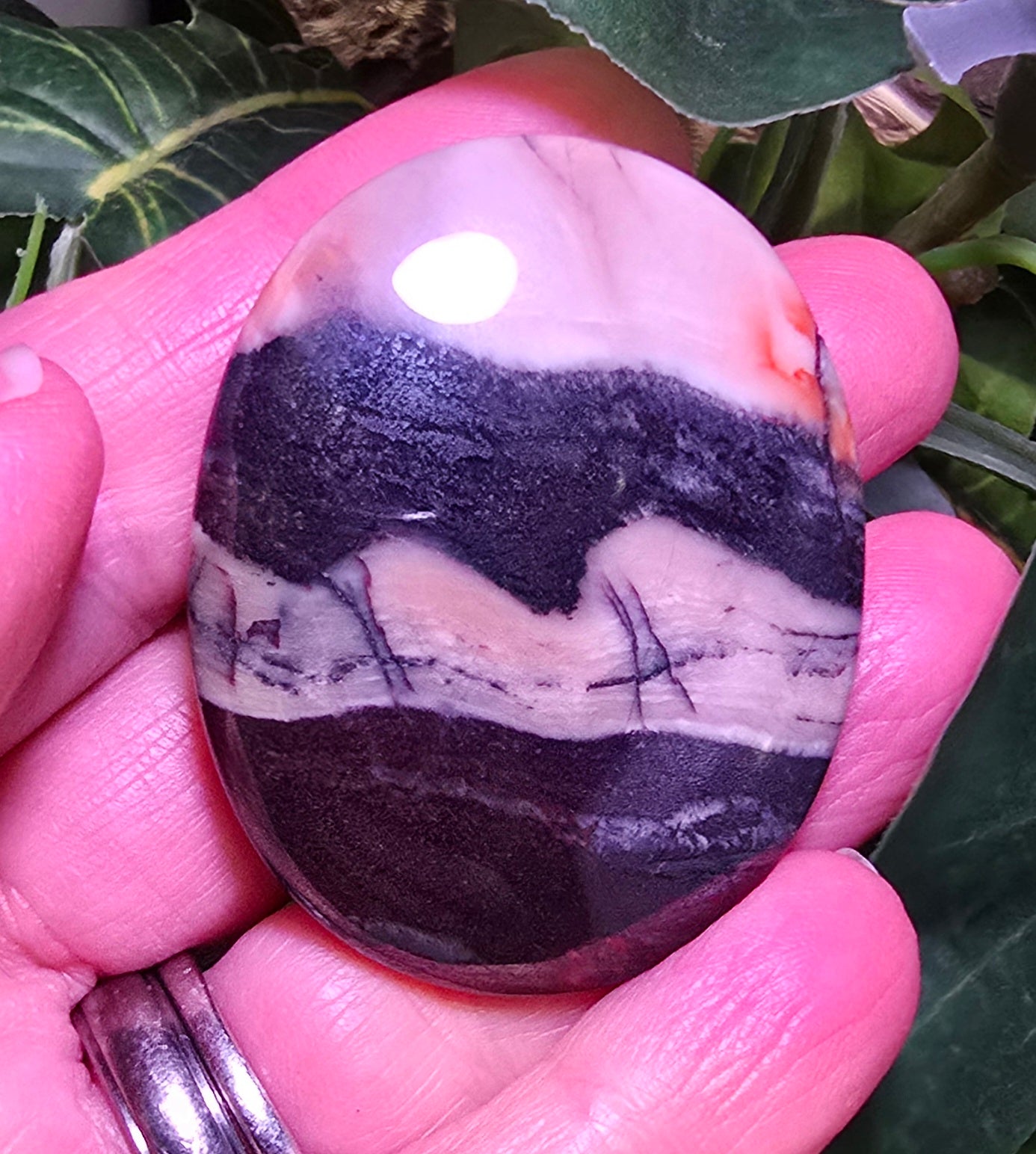 Tiger Iron Palm Stone – Polished Natural Tiger Eye Hematite Jasper