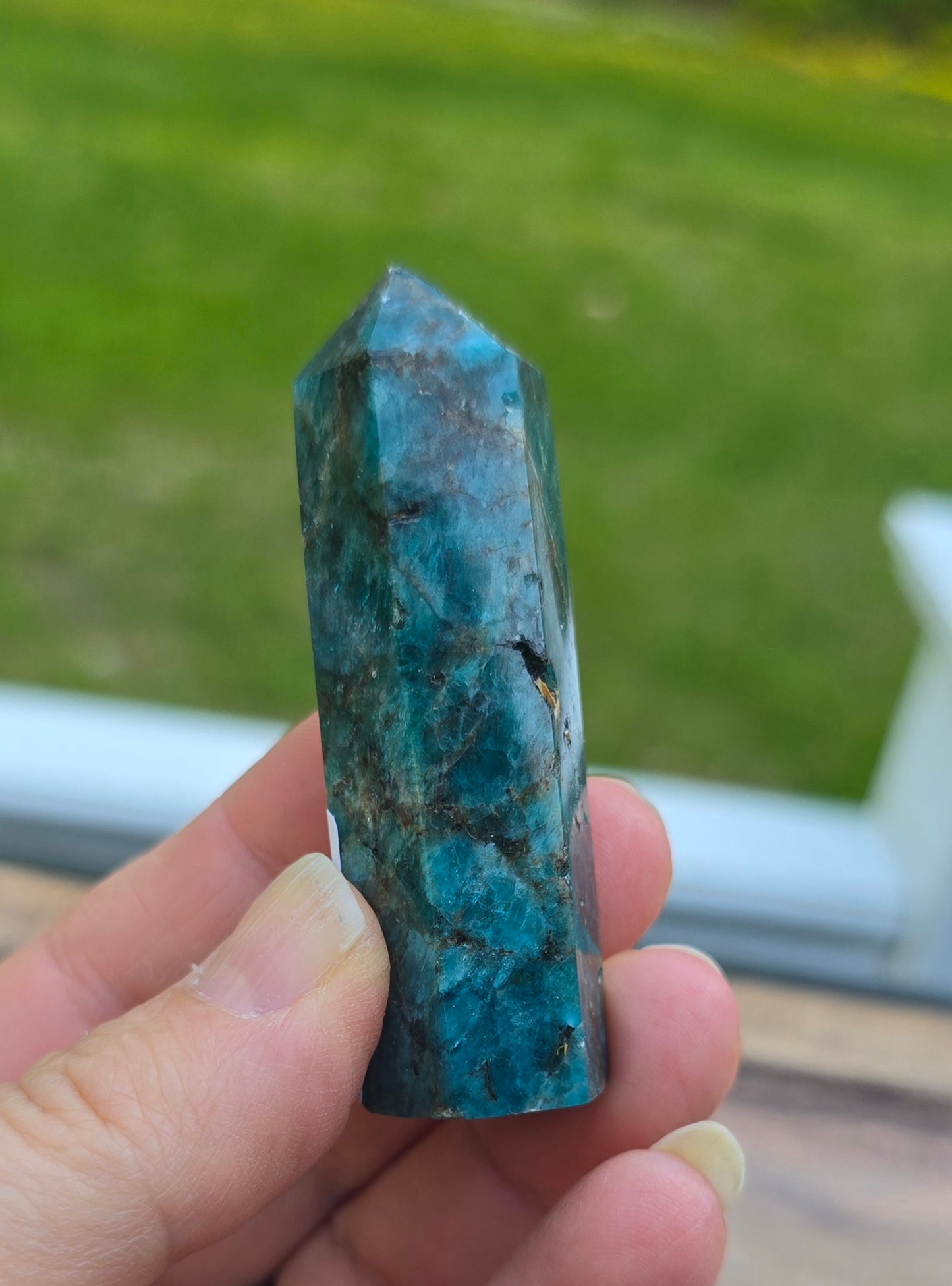 Blue Apatite Towers – Polished Natural Stone