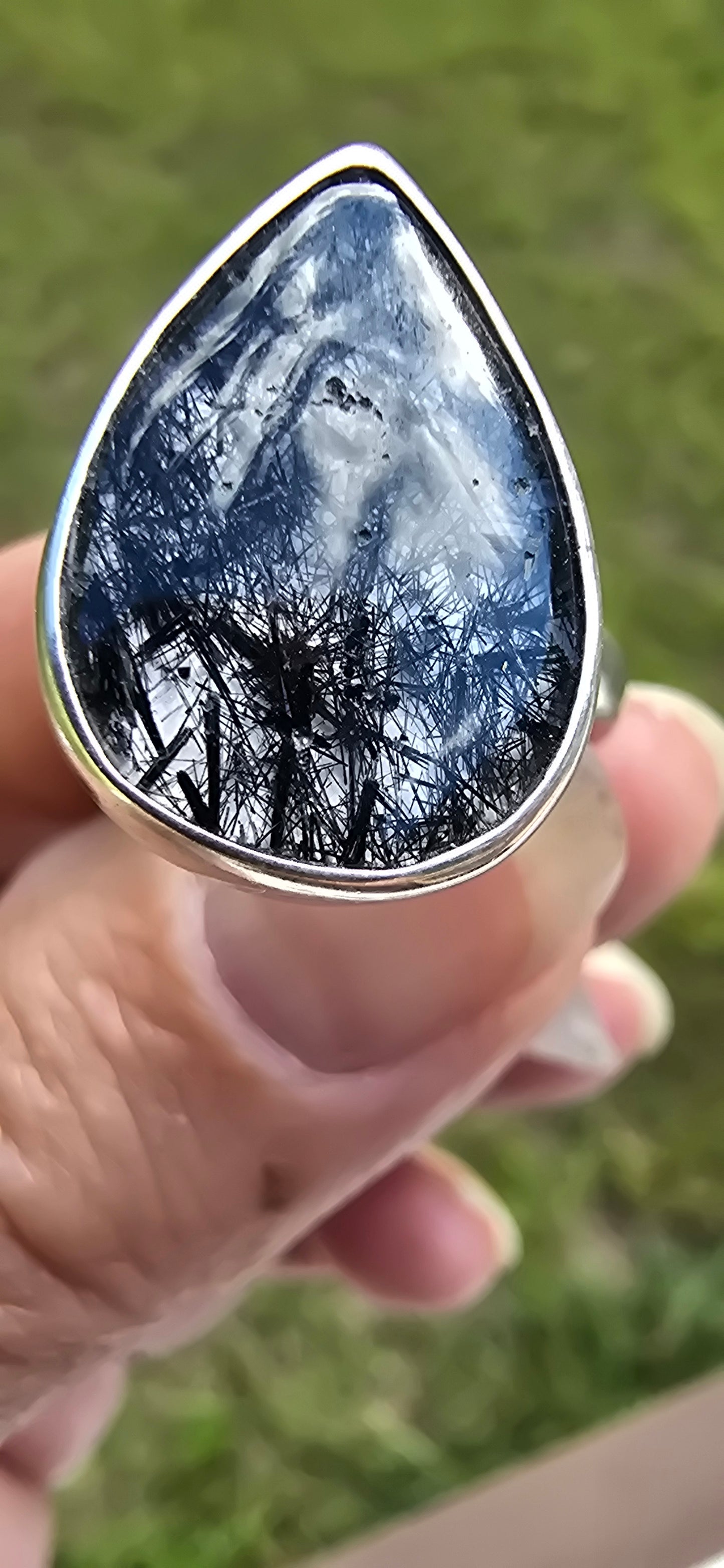 Tourmilated Quartz Adjustable ring