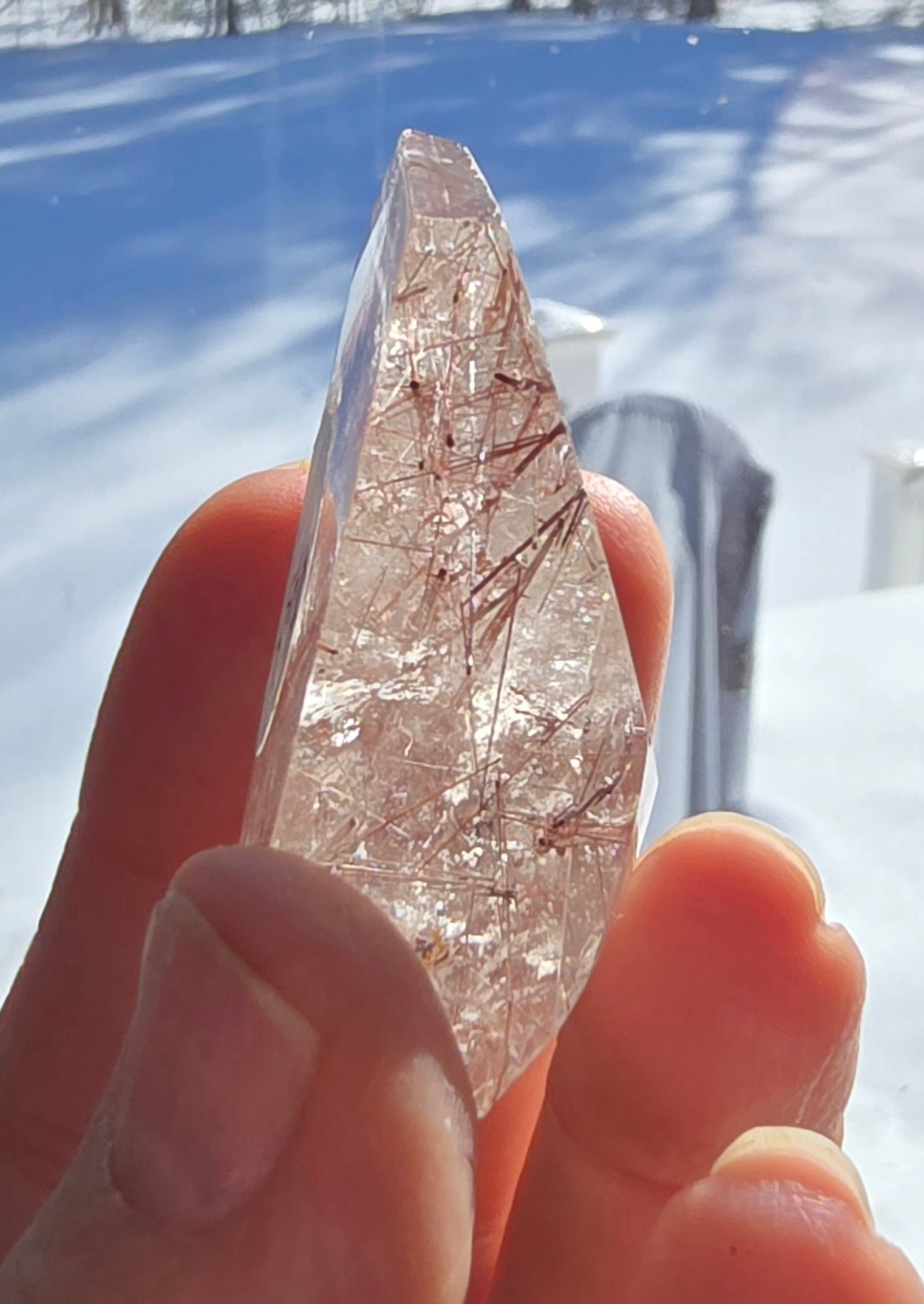 Copper Rutilated Quartz Free‑Form – Polished Natural Rutile Quartz