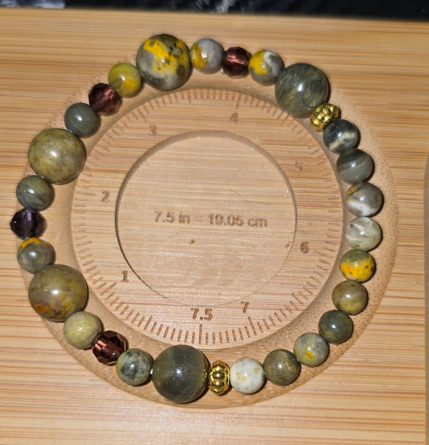 Bumblebee Jasper 6mm & 8mm Beaded Bracelet – Hand Strung Natural Stone Jewelry