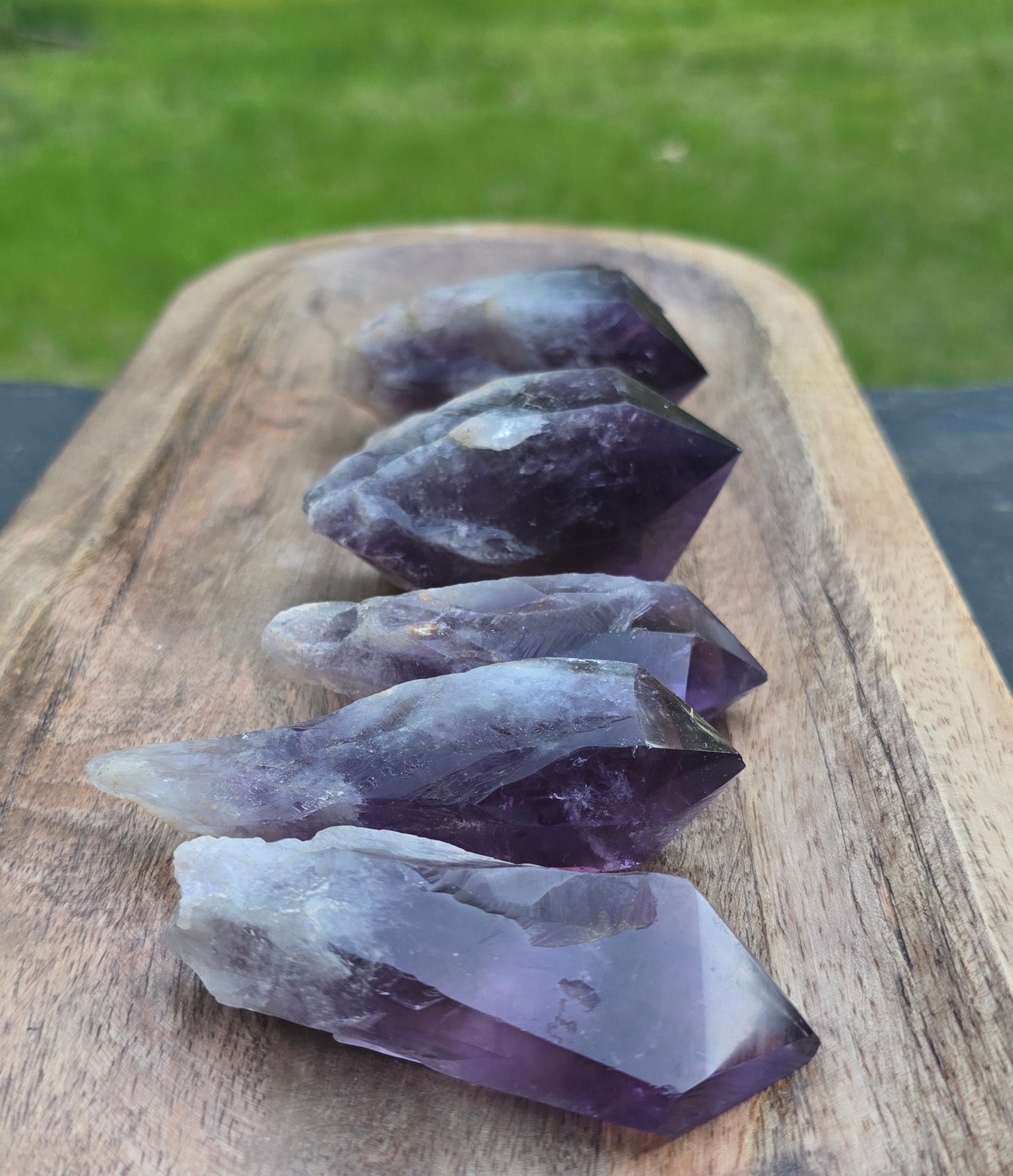 Polished Amethyst Raw Points from DRC – Natural Mineral Specimen